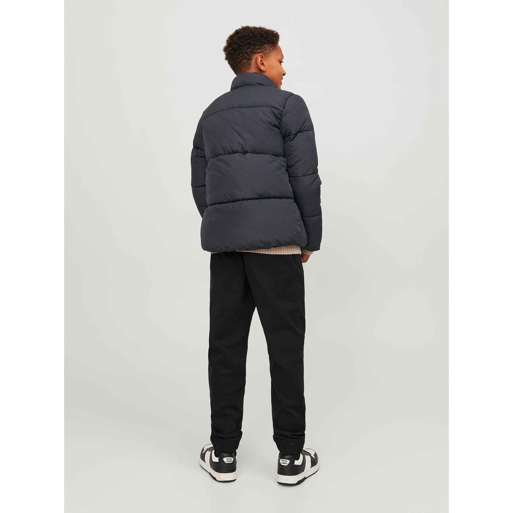 Jack&Jones Junior Пухено яке 12238960 Черен Regular Fit - Pepit.bg