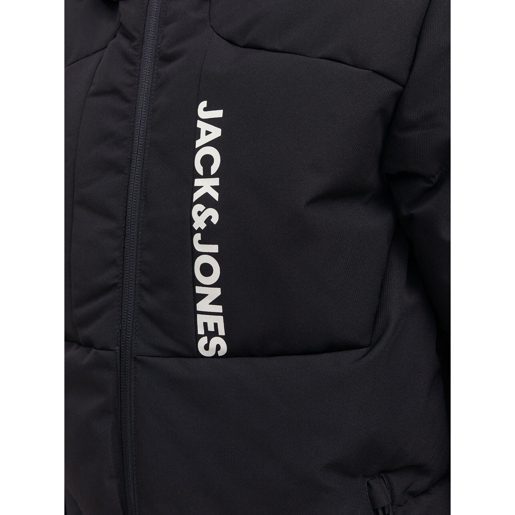 Jack&Jones Junior Пухено яке 12239956 Черен Regular Fit - Pepit.bg