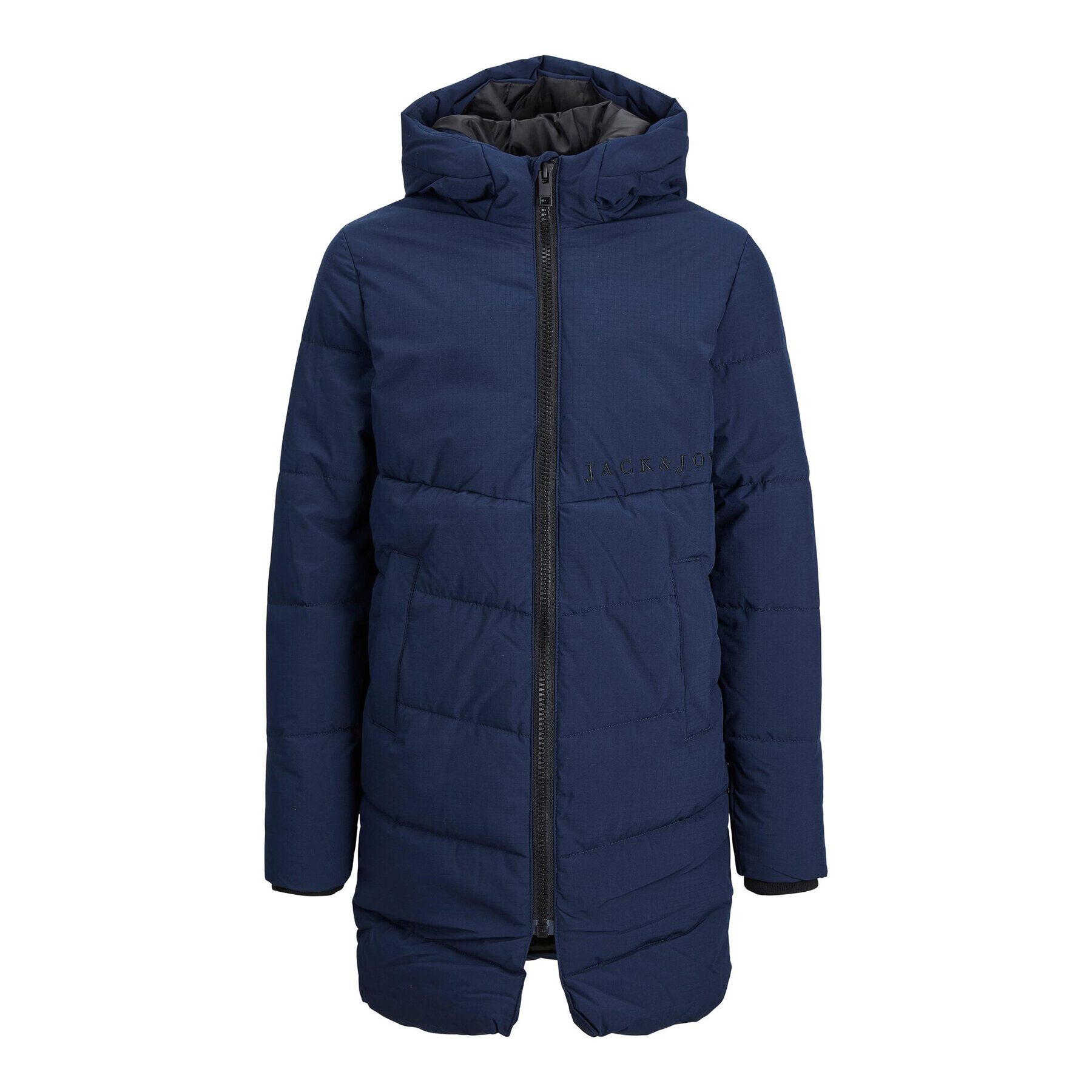 Jack&Jones Junior Пухено яке Copenhagen 12215844 Тъмносин Regular Fit - Pepit.bg