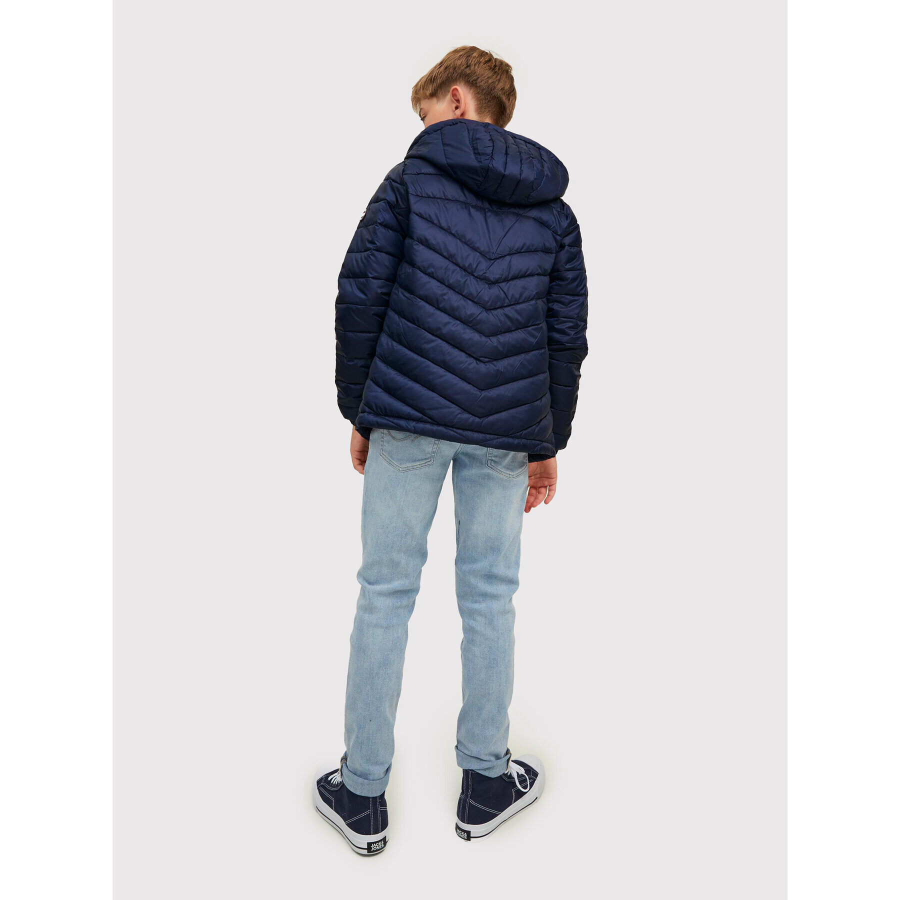 Jack&Jones Junior Пухено яке Hero 12212568 Тъмносин Regular Fit - Pepit.bg