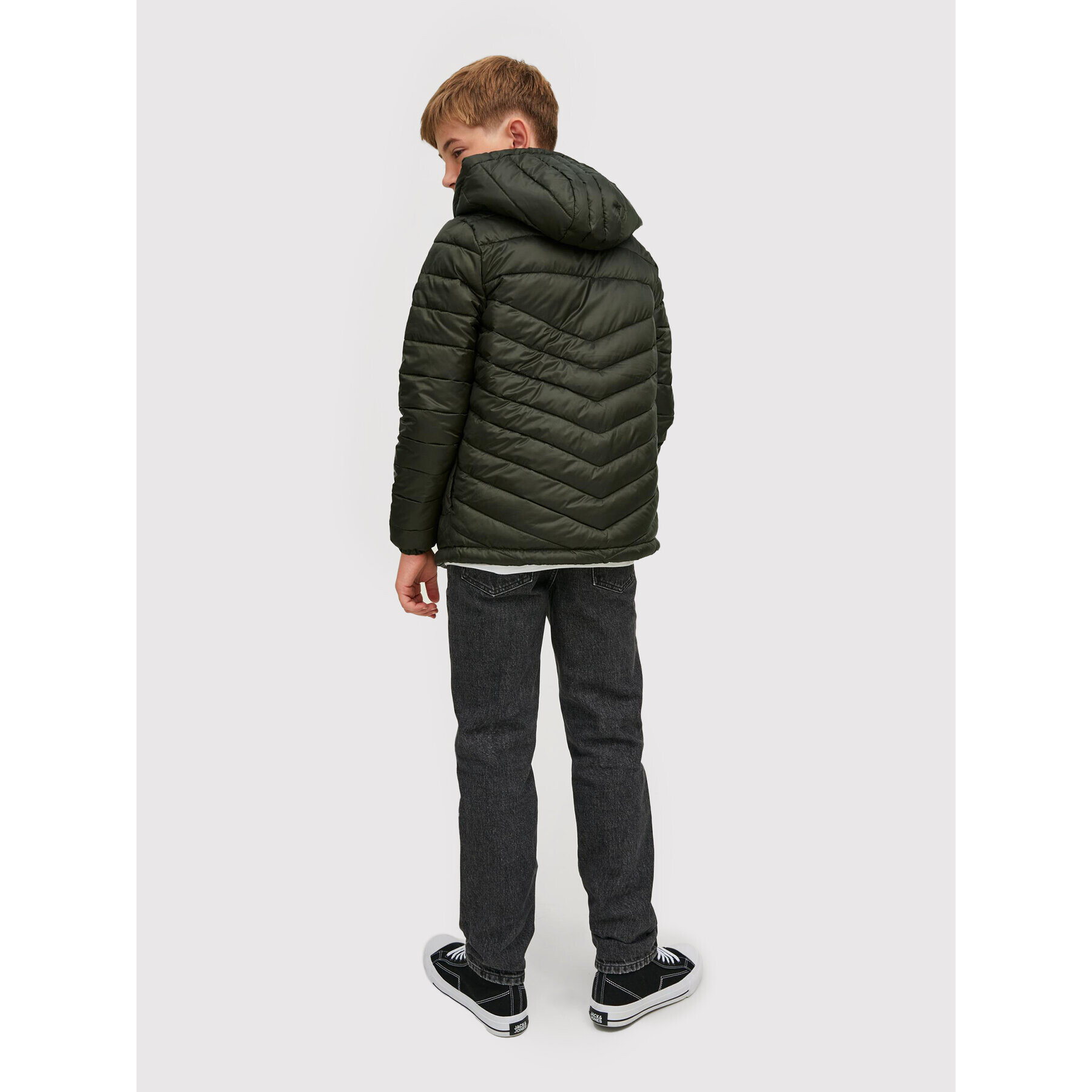 Jack&Jones Junior Пухено яке Hero 12212568 Зелен Regular Fit - Pepit.bg