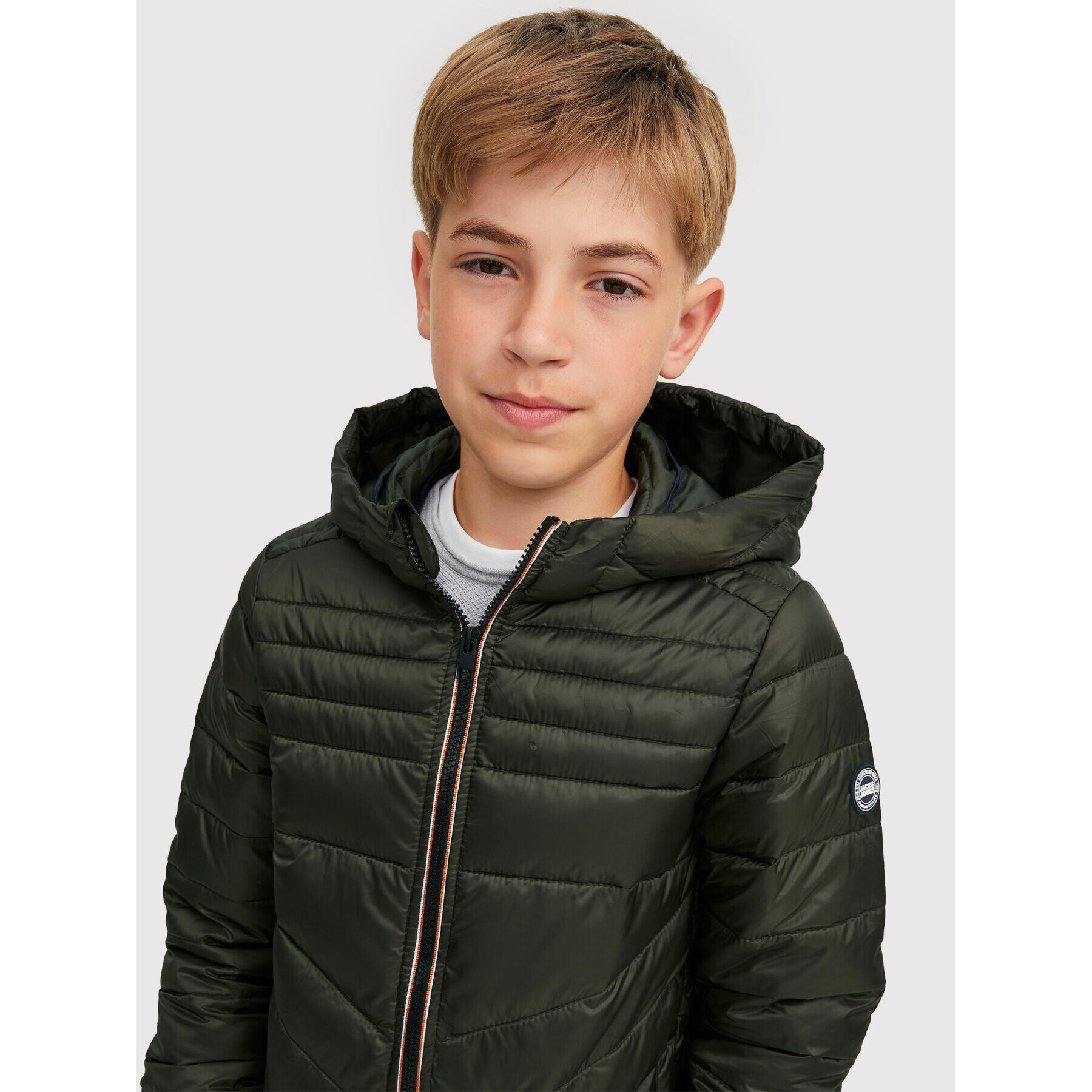 Jack&Jones Junior Пухено яке Hero 12212568 Зелен Regular Fit - Pepit.bg