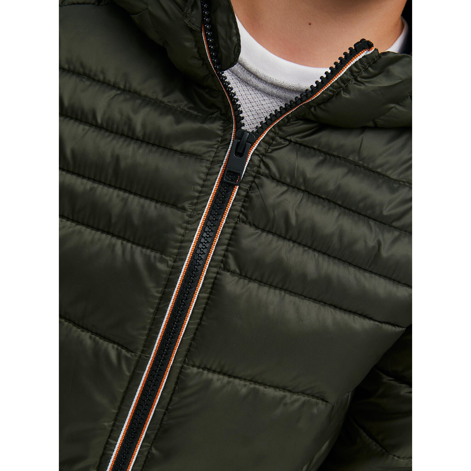 Jack&Jones Junior Пухено яке Hero 12212568 Зелен Regular Fit - Pepit.bg