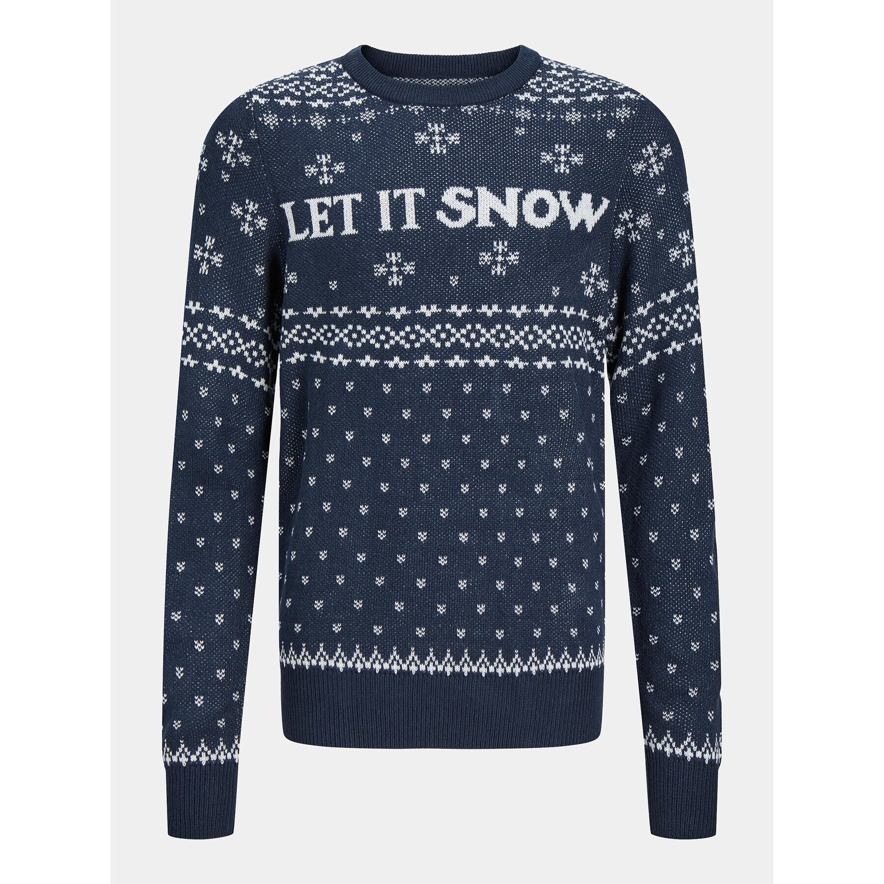 Jack&Jones Junior Пуловер 12247507 Тъмносин Regular Fit - Pepit.bg