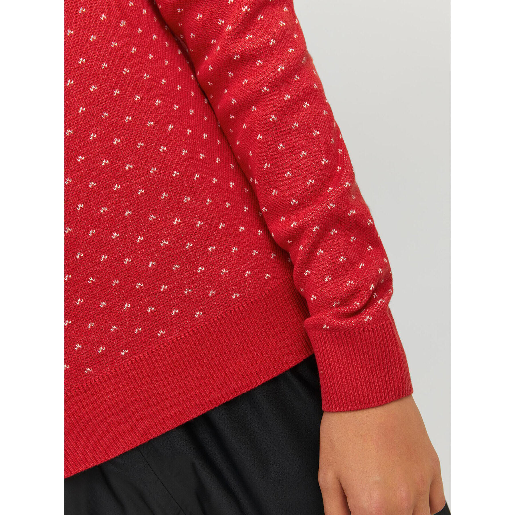 Jack&Jones Junior Пуловер Xmas 12221306 Червен Regular Fit - Pepit.bg