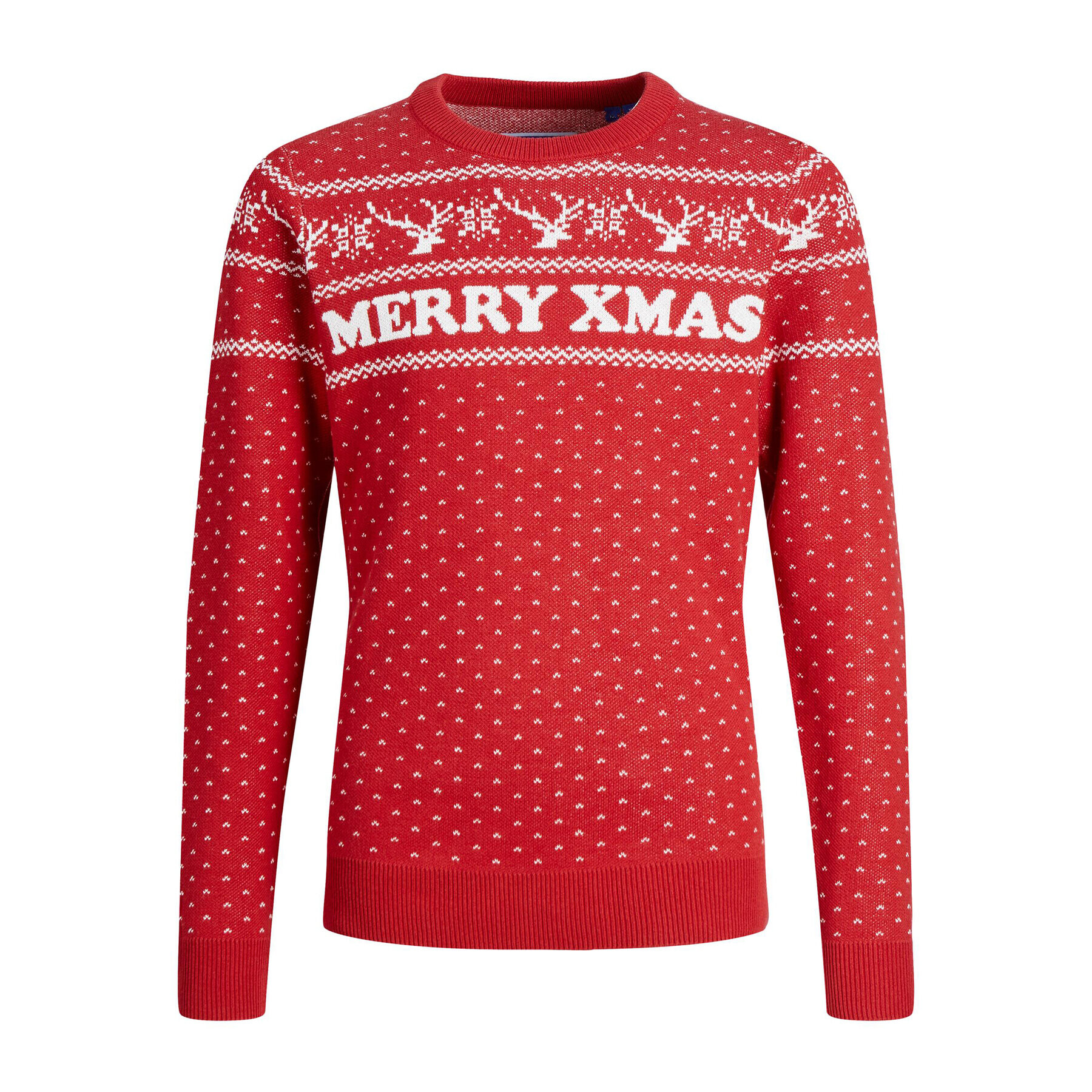 Jack&Jones Junior Пуловер Xmas 12221306 Червен Regular Fit - Pepit.bg