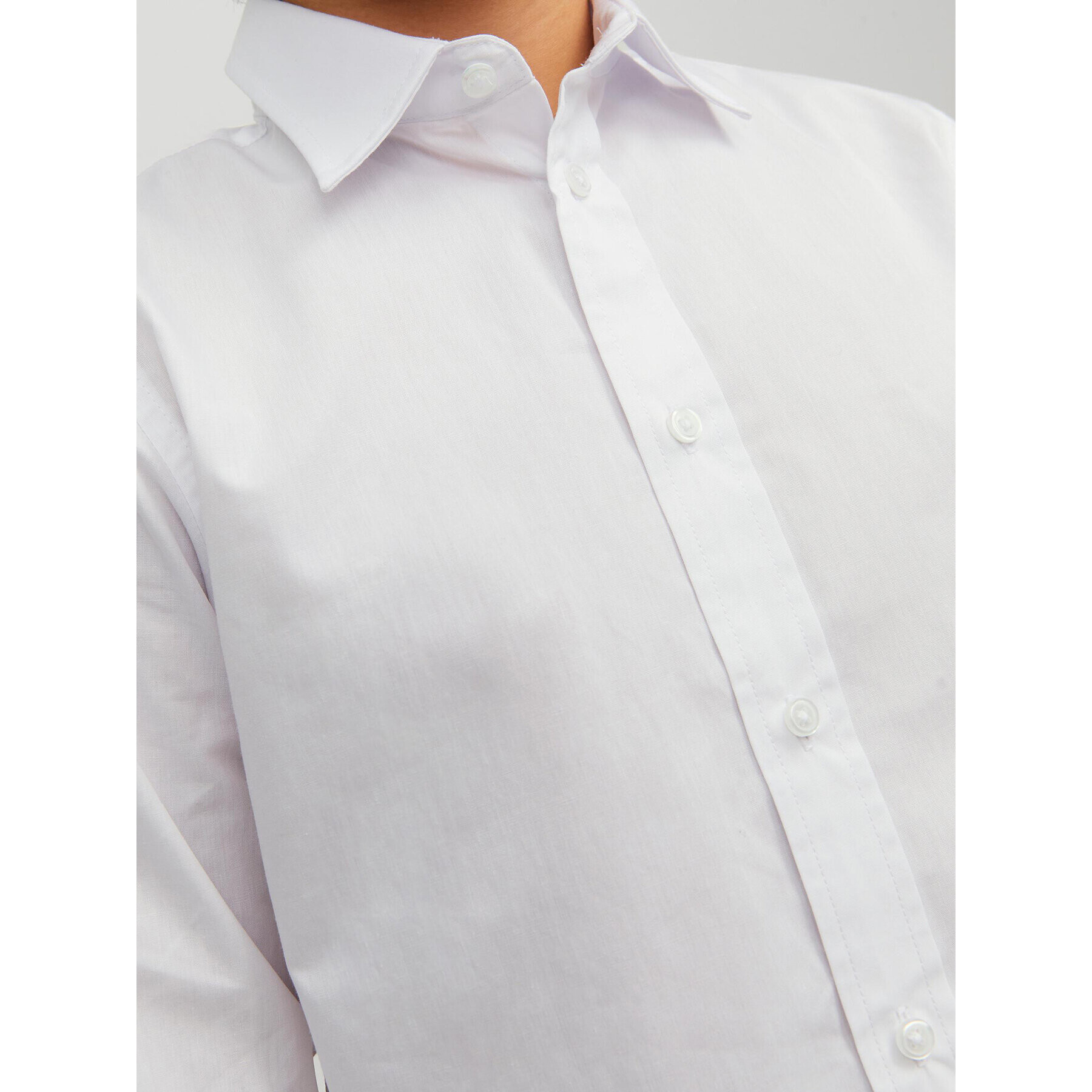 Jack&Jones Junior Риза 12223343 Бял Regular Fit - Pepit.bg