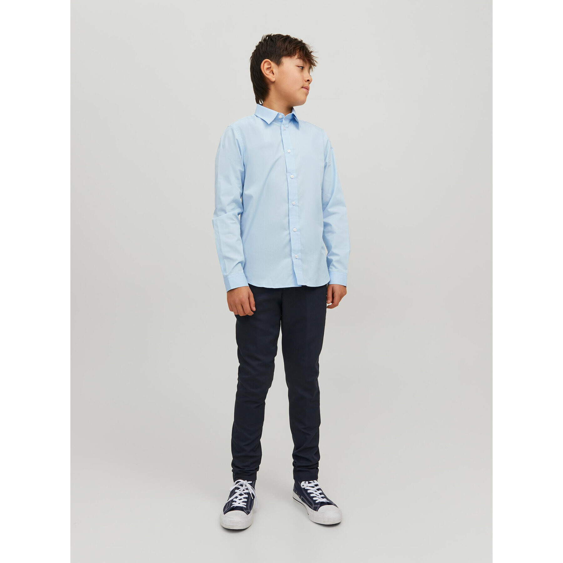 Jack&Jones Junior Риза 12223343 Син Regular Fit - Pepit.bg