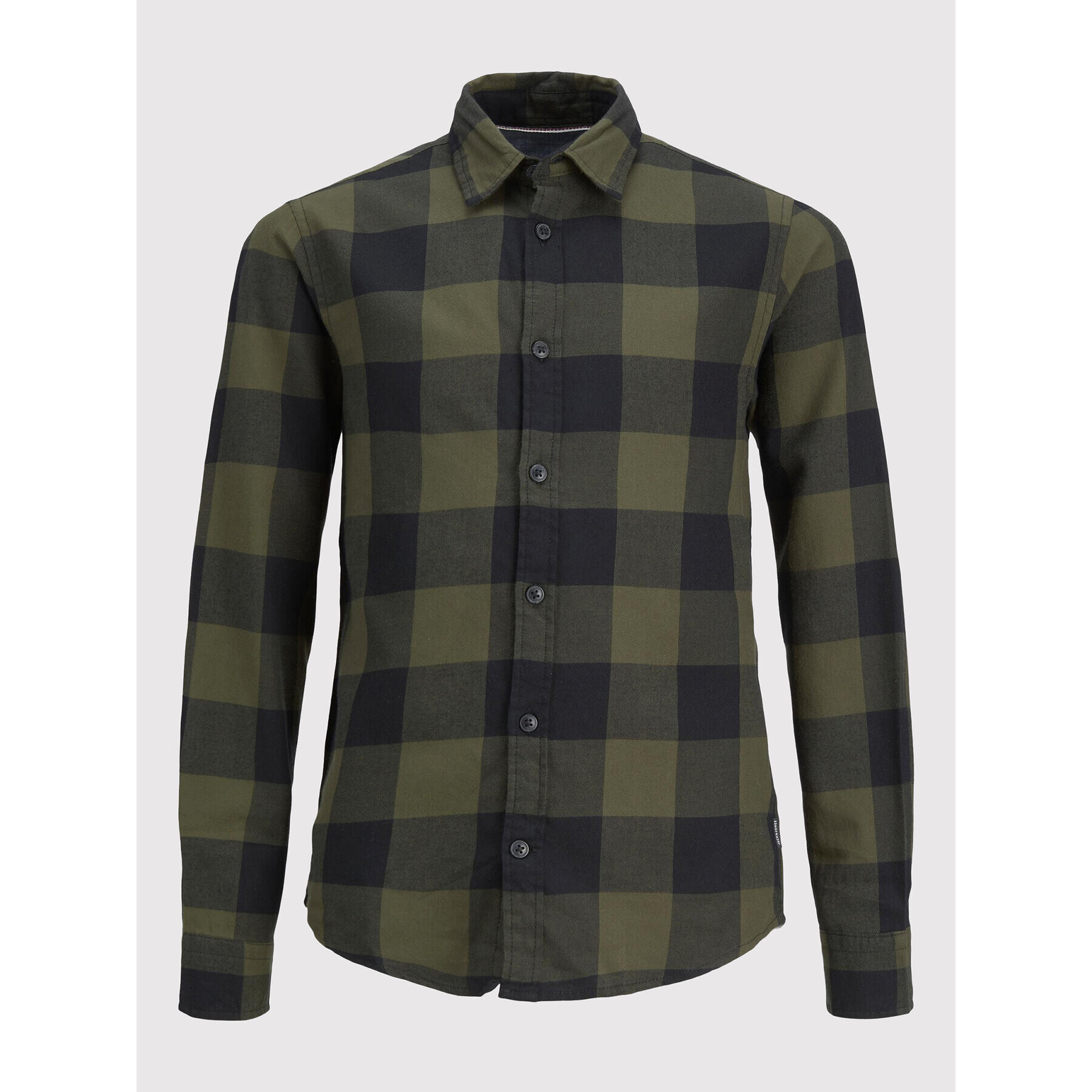 Jack&Jones Junior Риза Gingham 12183050 Зелен Regular Fit - Pepit.bg