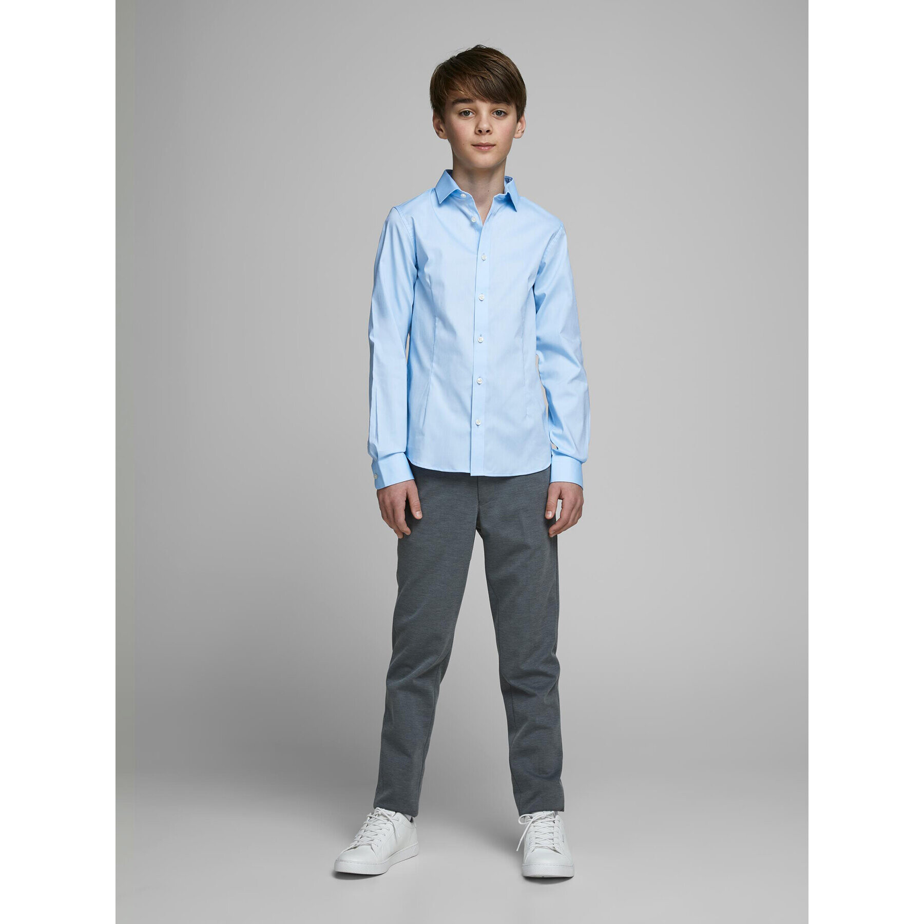 Jack&Jones Junior Риза Parma 12151620 Син Regular Fit - Pepit.bg