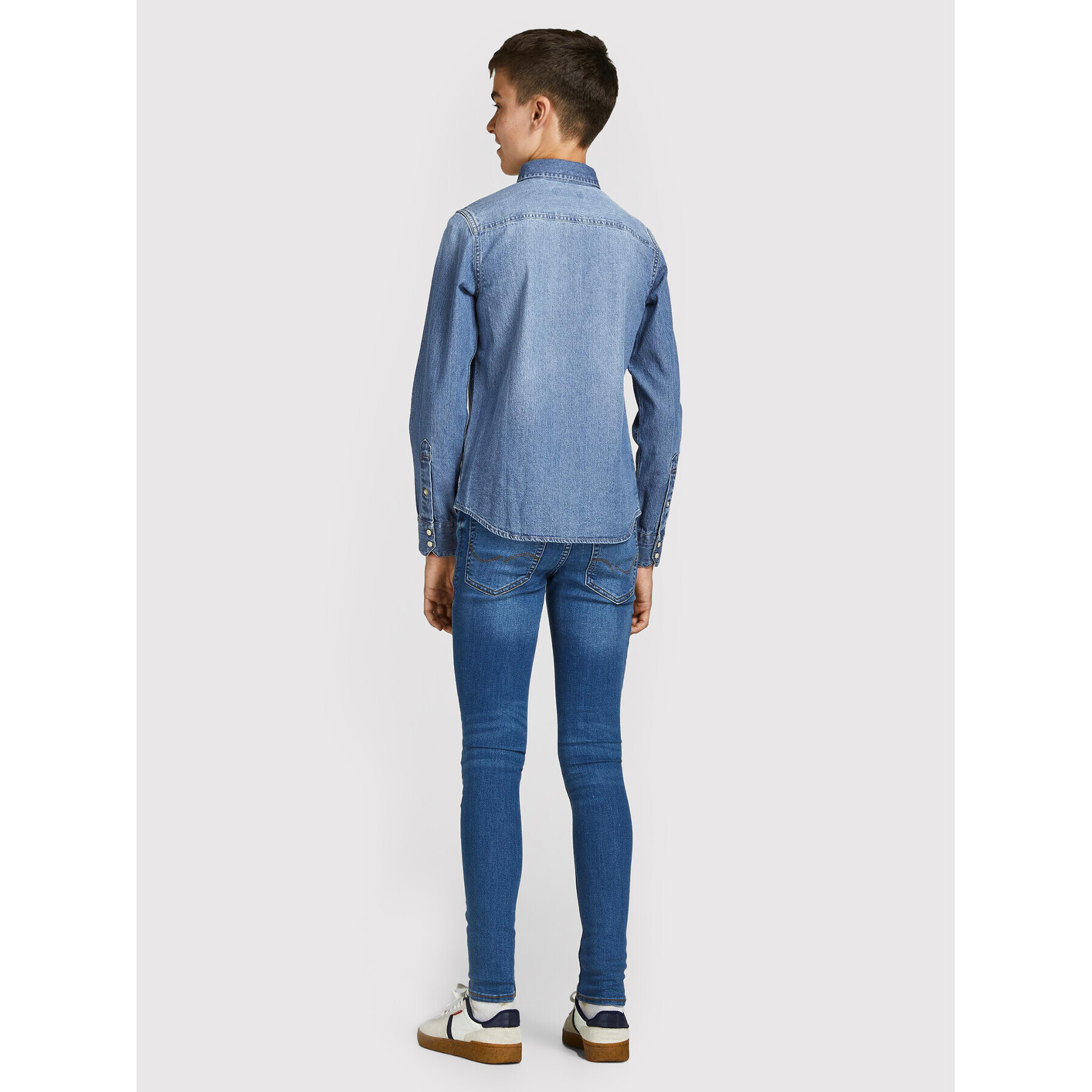 Jack&Jones Junior Риза Sheridan 12148417 Син Regular Fit - Pepit.bg