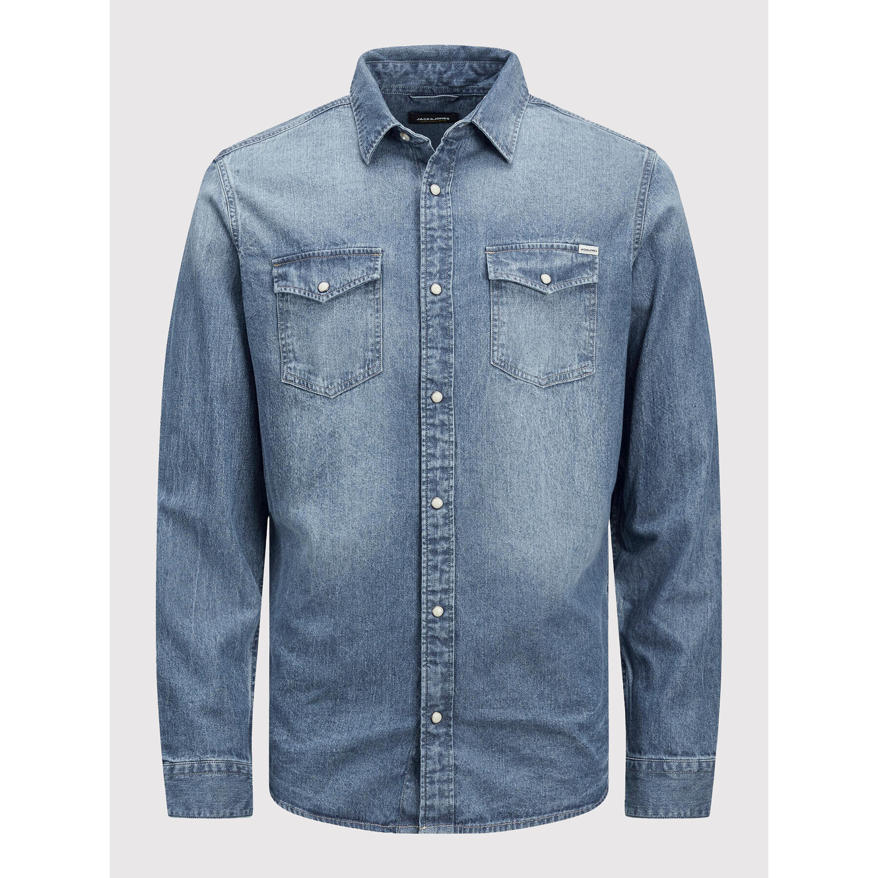 Jack&Jones Junior Риза Sheridan 12148417 Син Regular Fit - Pepit.bg