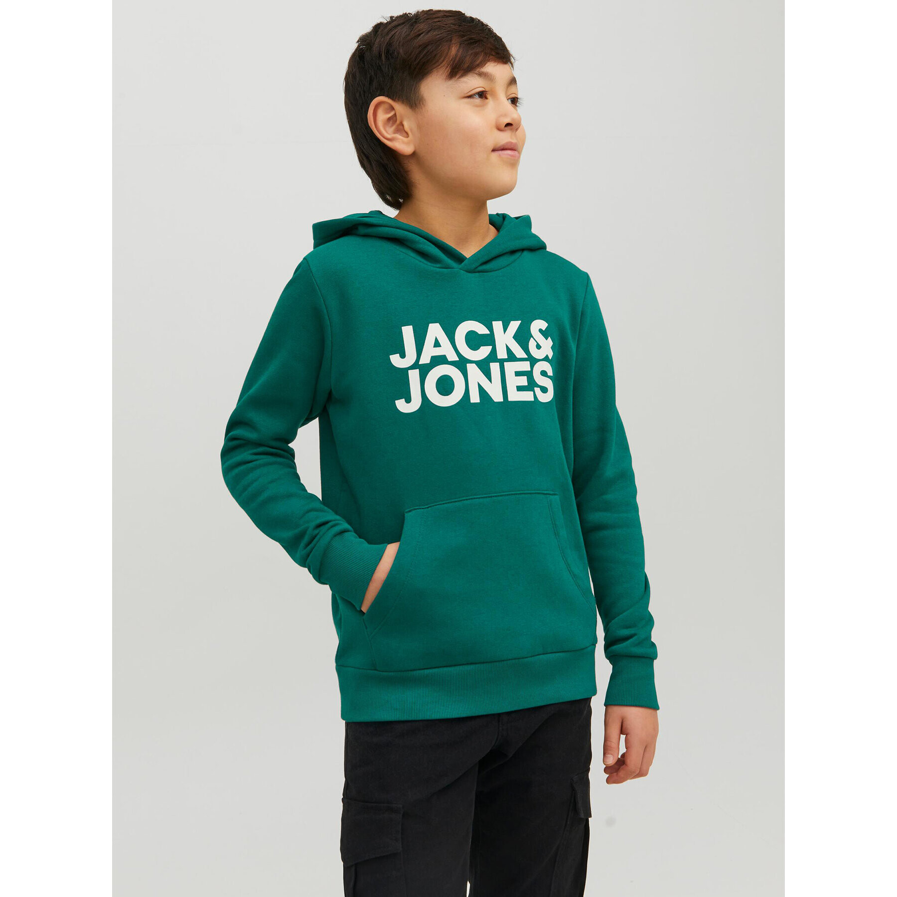 Jack&Jones Junior Суитшърт 12152841 Зелен Regular Fit - Pepit.bg