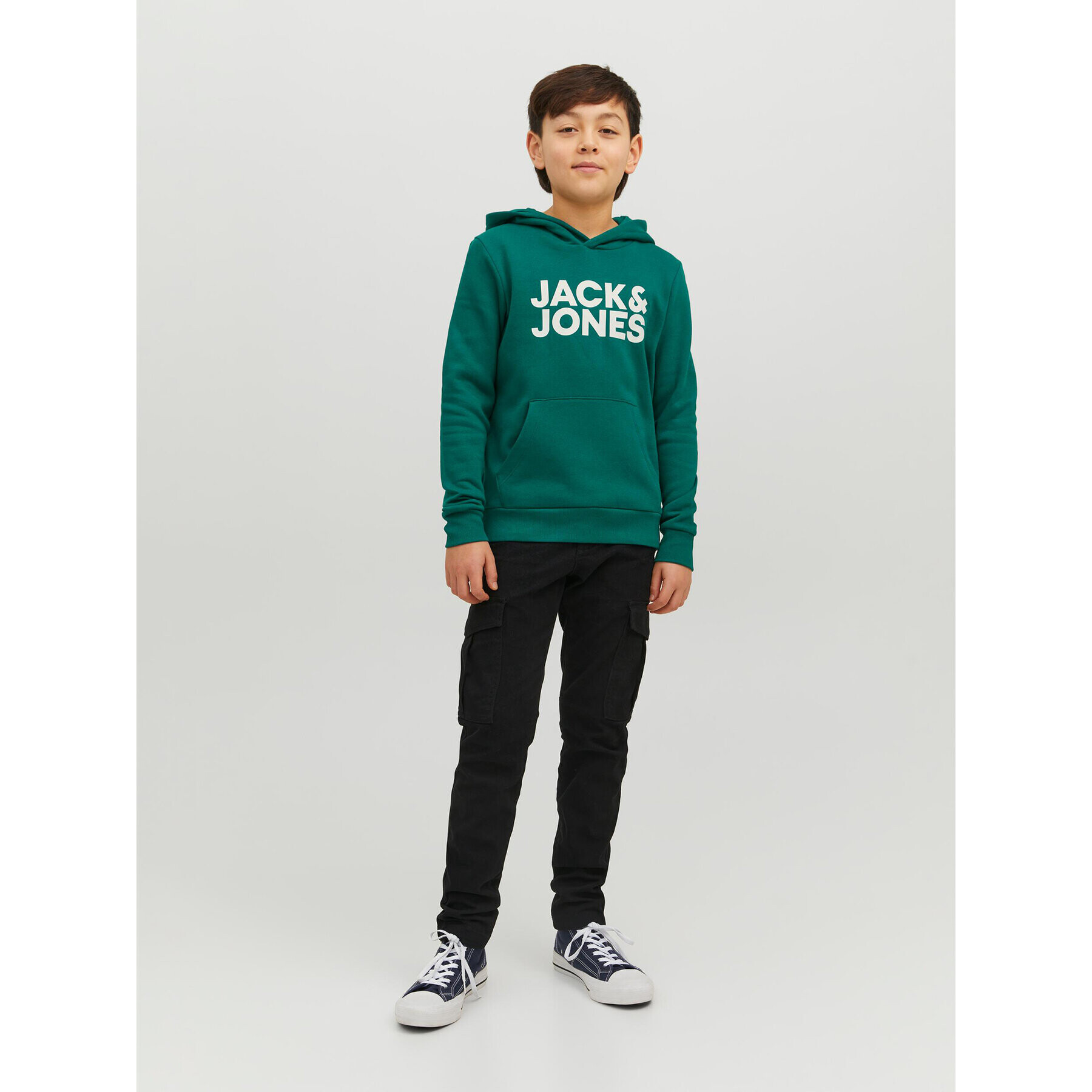 Jack&Jones Junior Суитшърт 12152841 Зелен Regular Fit - Pepit.bg