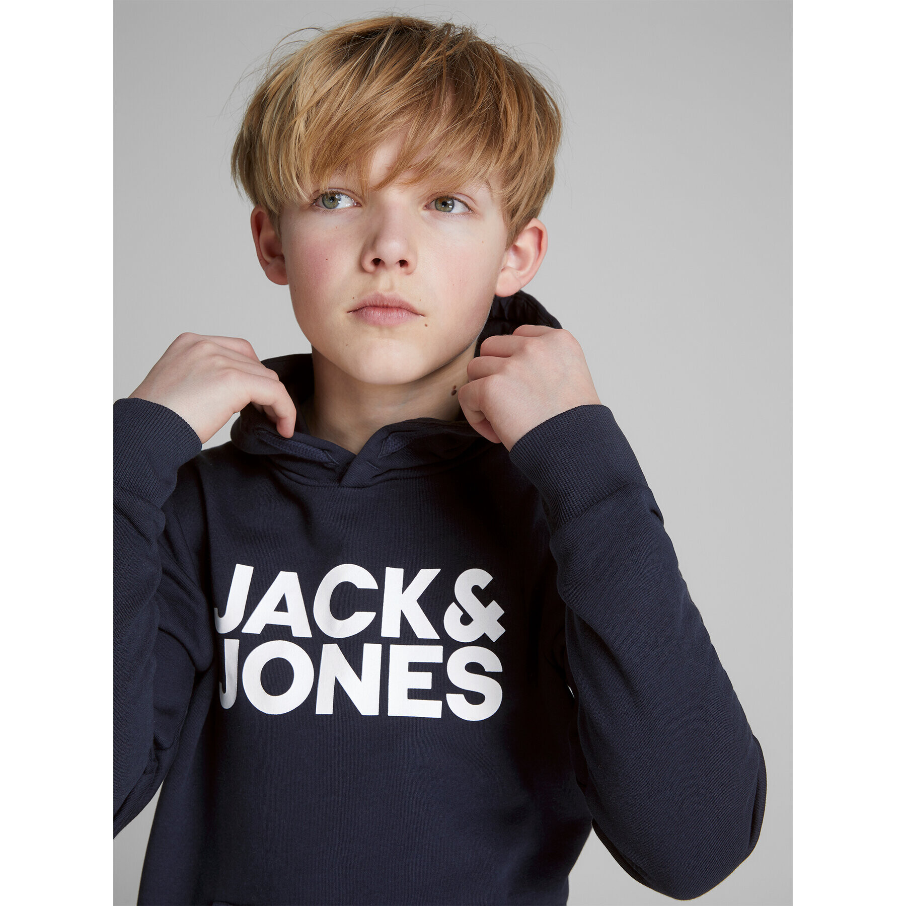 Jack&Jones Junior Суитшърт 12152841 Тъмносин Regular Fit - Pepit.bg