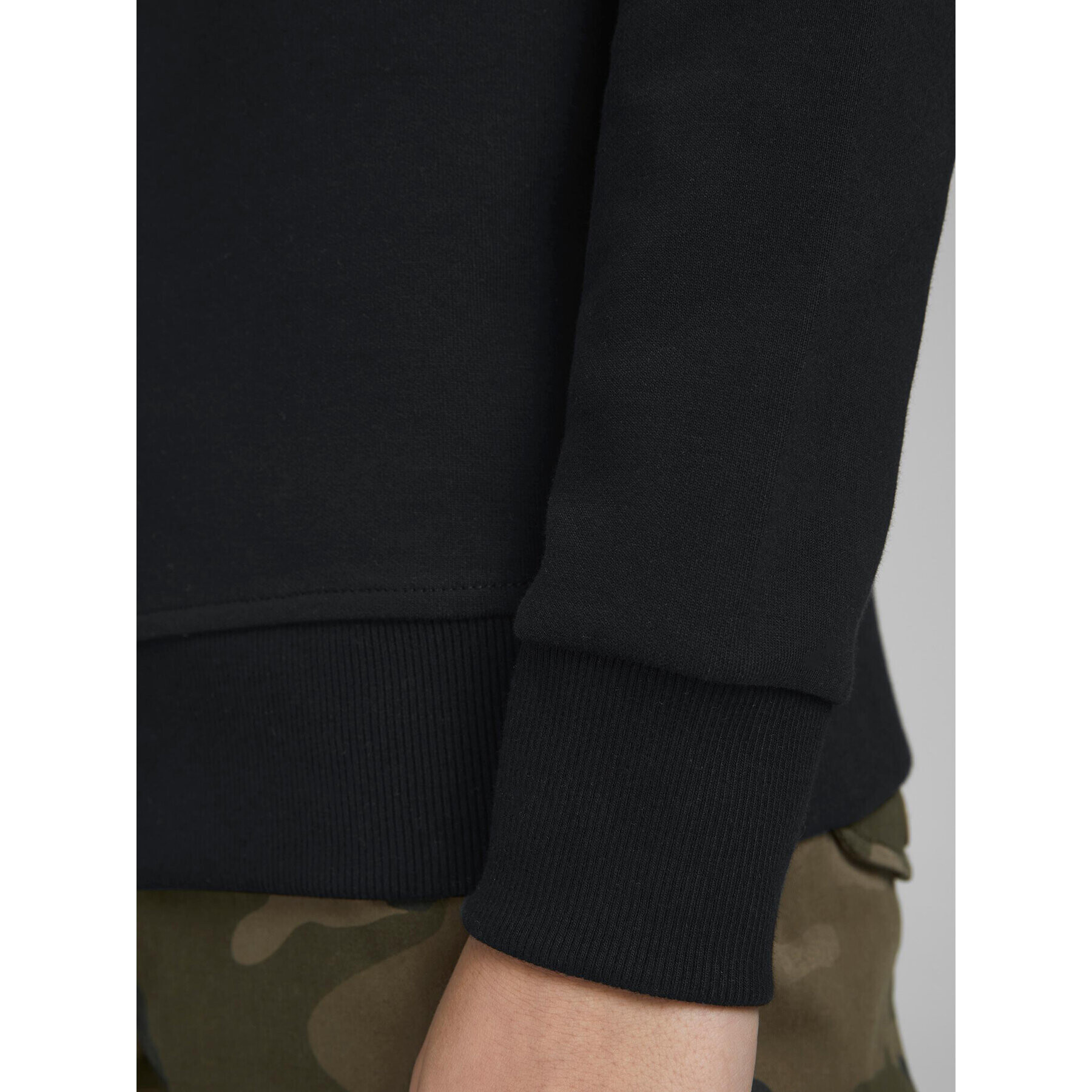 Jack&Jones Junior Суитшърт 12182520 Черен Regular Fit - Pepit.bg