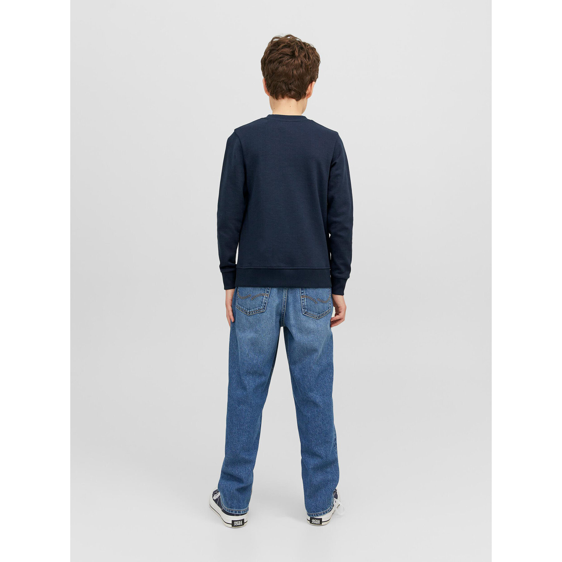 Jack&Jones Junior Суитшърт 12182520 Тъмносин Regular Fit - Pepit.bg