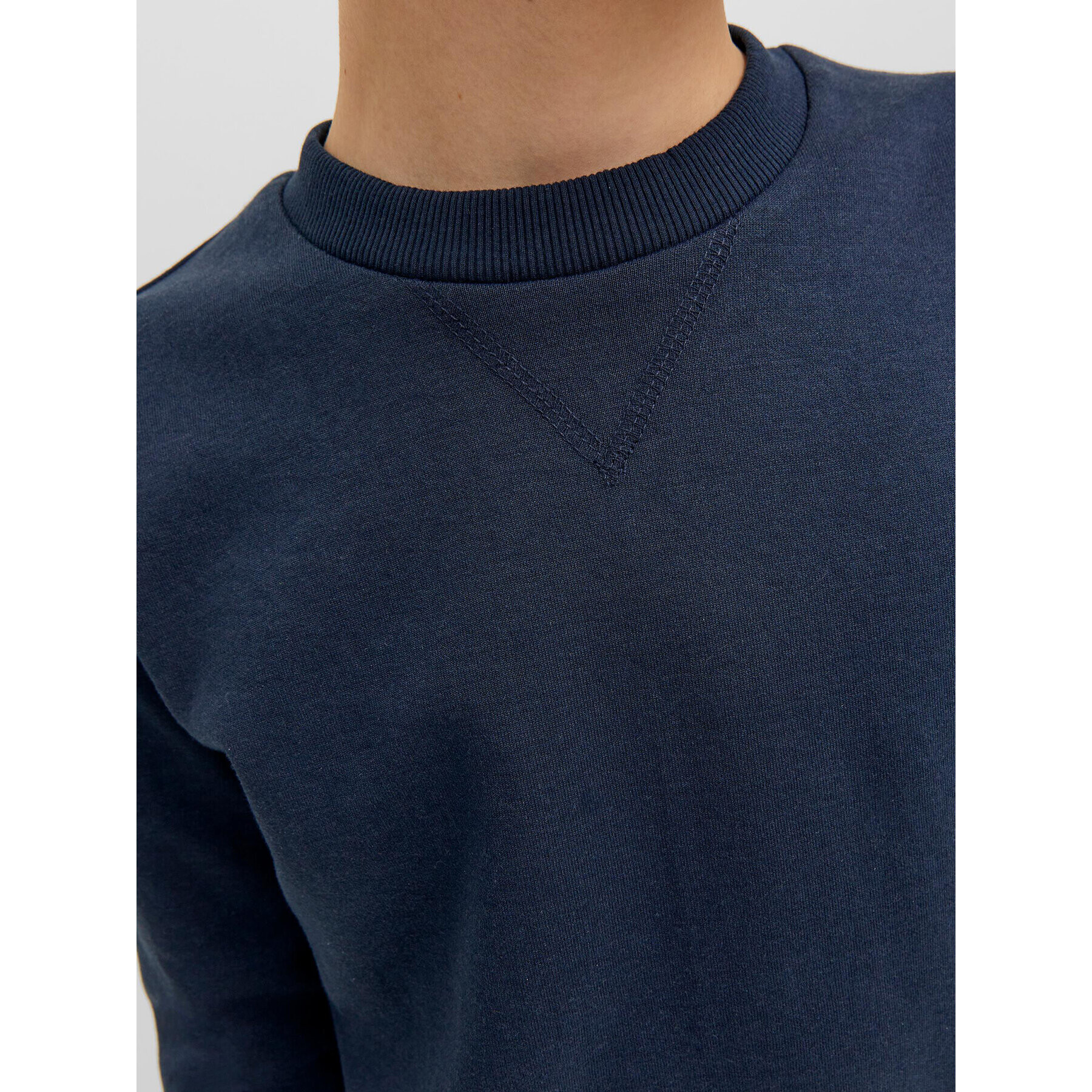 Jack&Jones Junior Суитшърт 12182520 Тъмносин Regular Fit - Pepit.bg