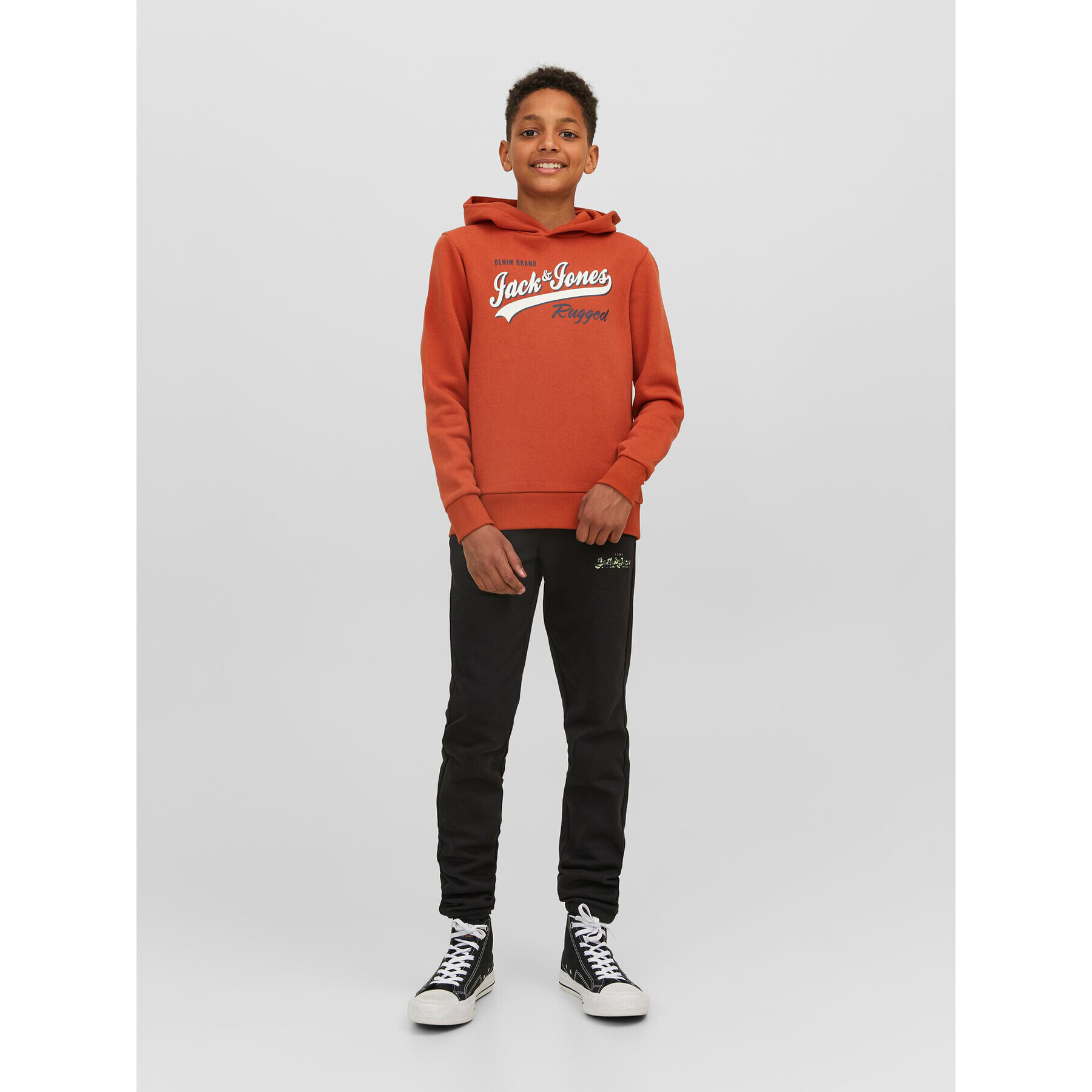 Jack&Jones Junior Суитшърт 12212287 Оранжев Regular Fit - Pepit.bg