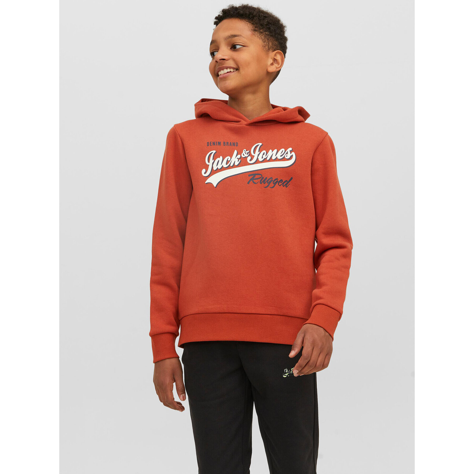 Jack&Jones Junior Суитшърт 12212287 Оранжев Regular Fit - Pepit.bg