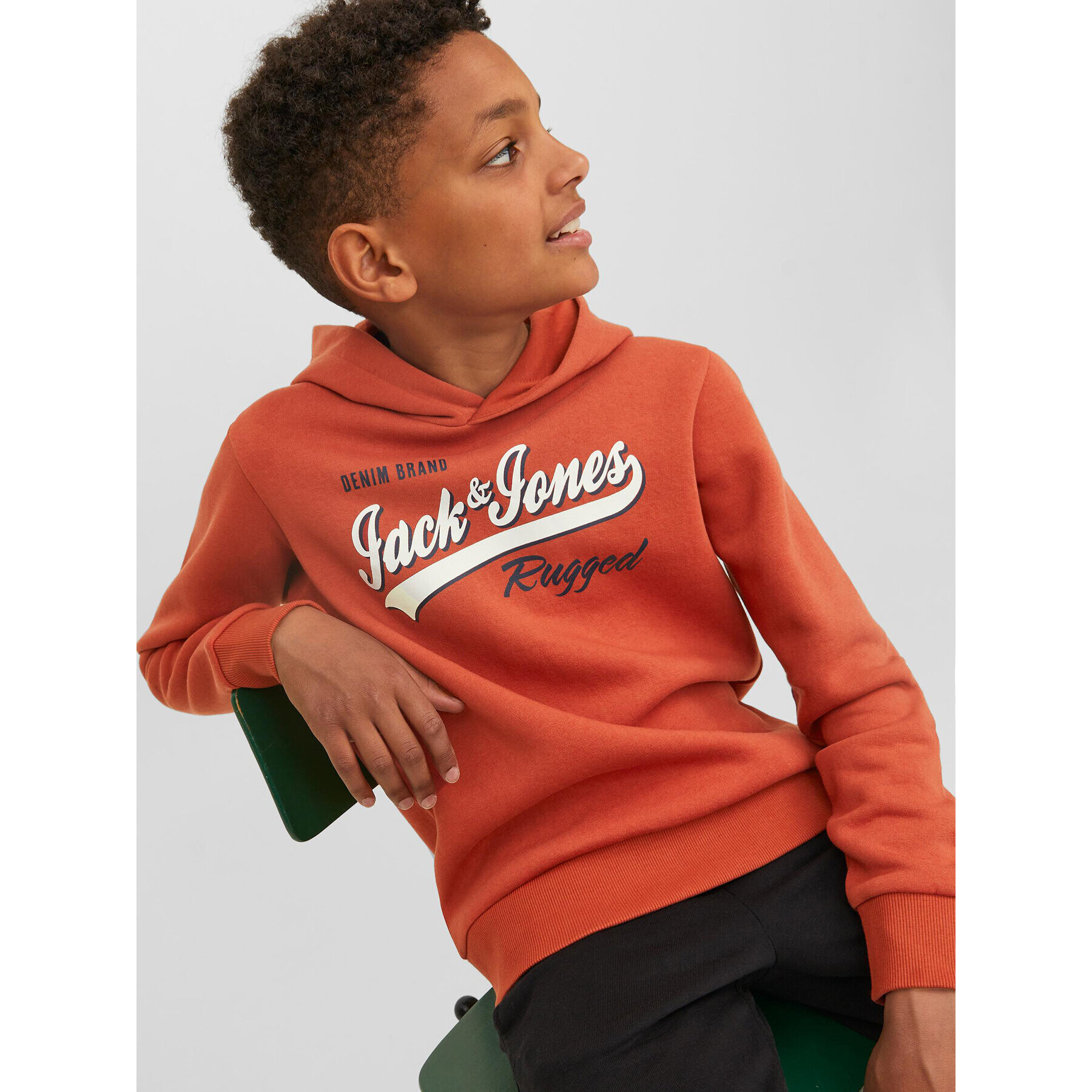 Jack&Jones Junior Суитшърт 12212287 Оранжев Regular Fit - Pepit.bg