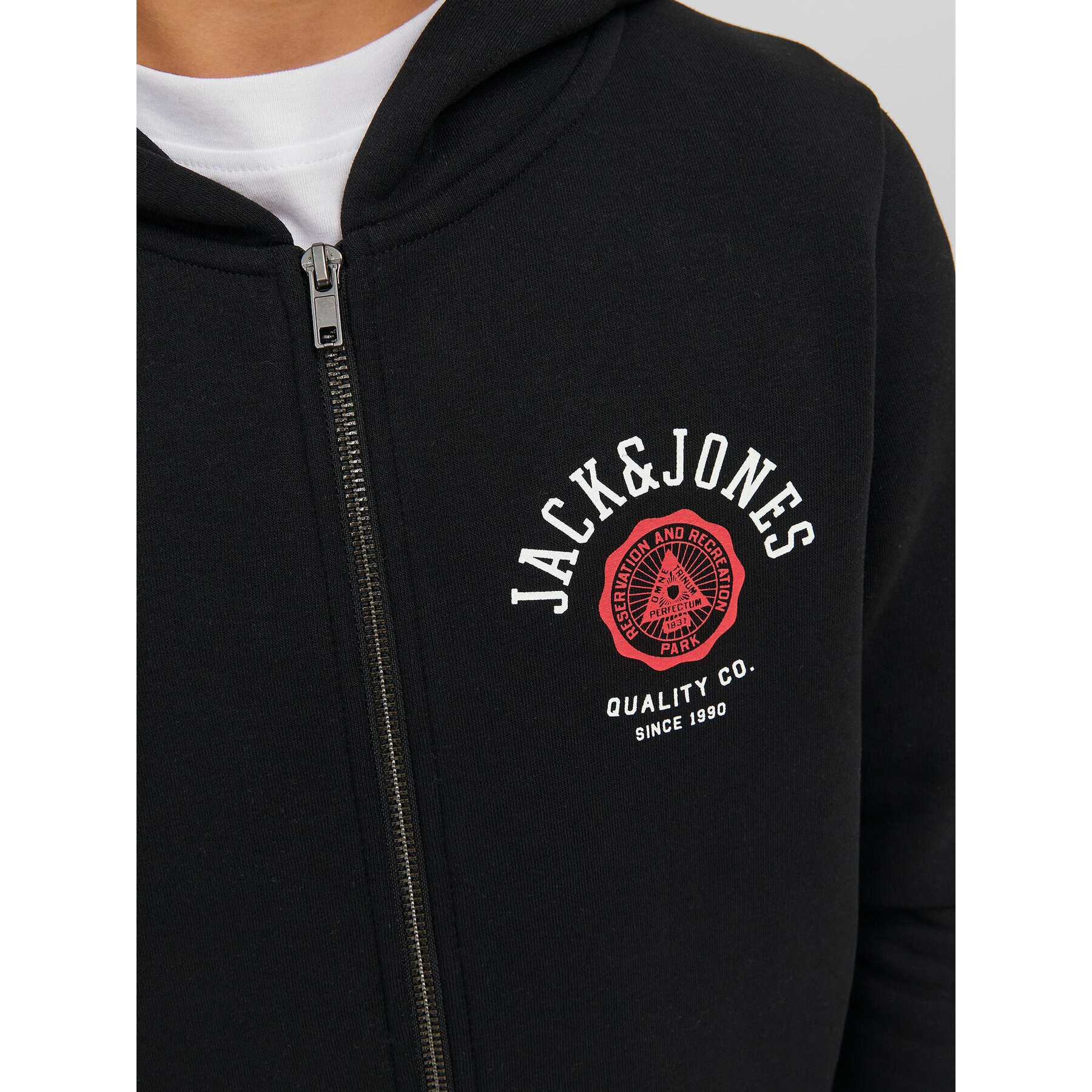Jack&Jones Junior Суитшърт 12218049 Черен Regular Fit - Pepit.bg
