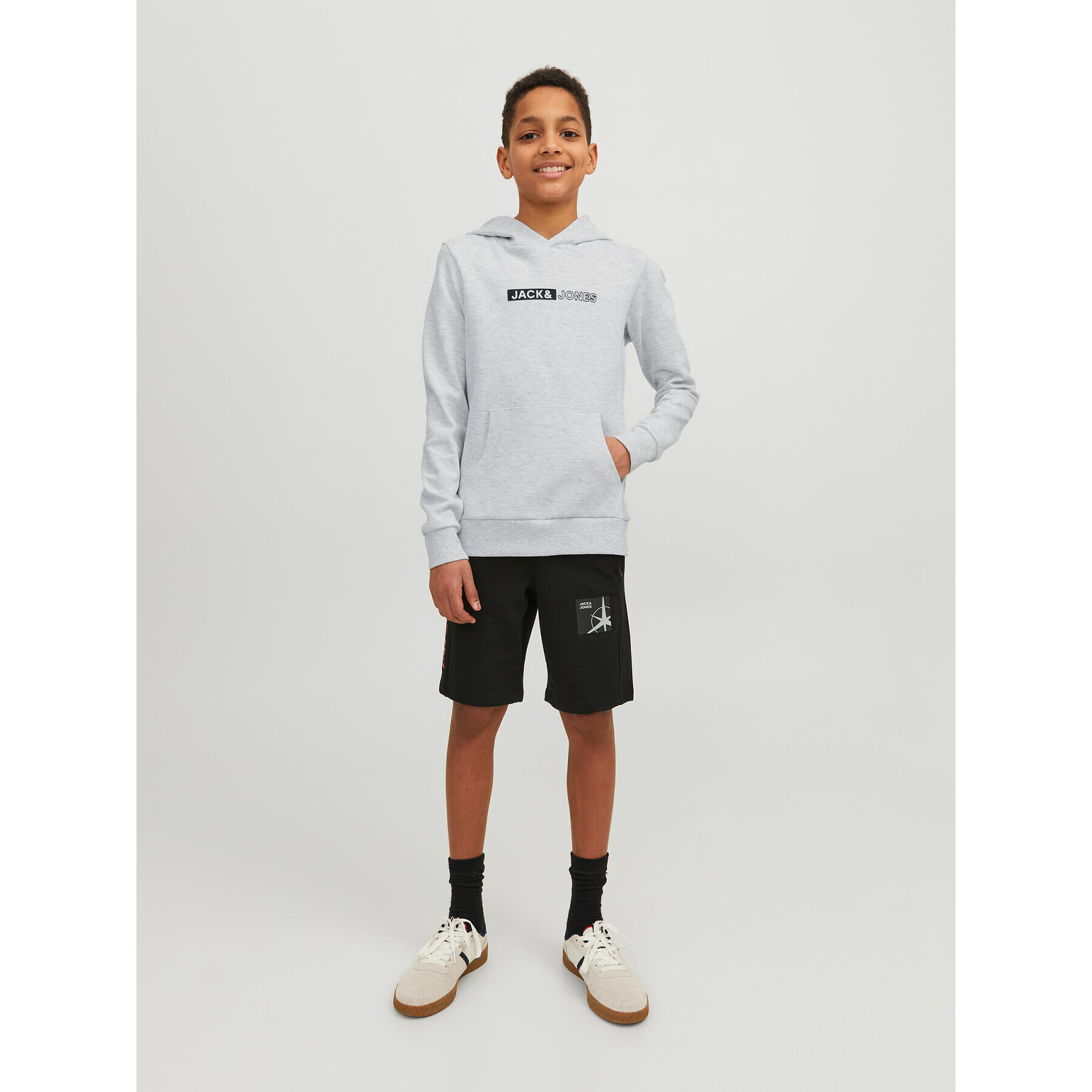 Jack&Jones Junior Суитшърт 12225210 Бял Regular Fit - Pepit.bg