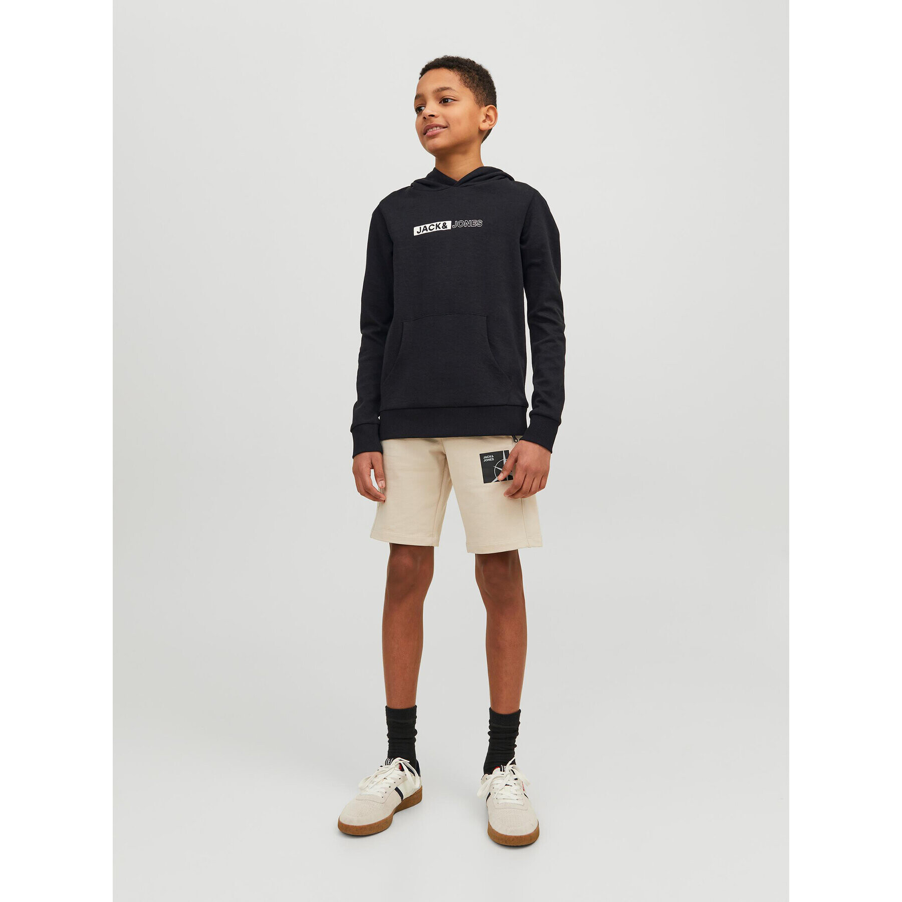 Jack&Jones Junior Суитшърт 12225210 Черен Regular Fit - Pepit.bg