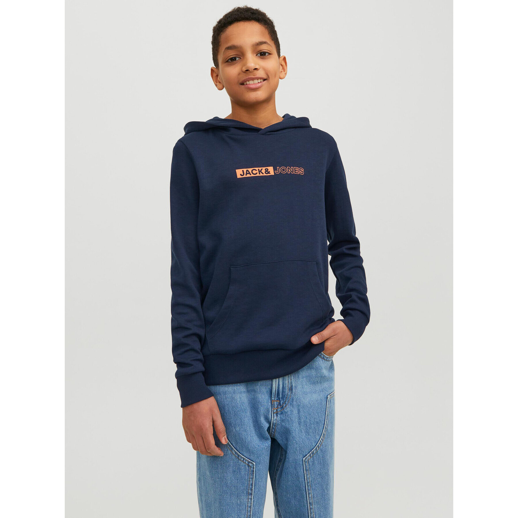 Jack&Jones Junior Суитшърт 12225210 Тъмносин Regular Fit - Pepit.bg