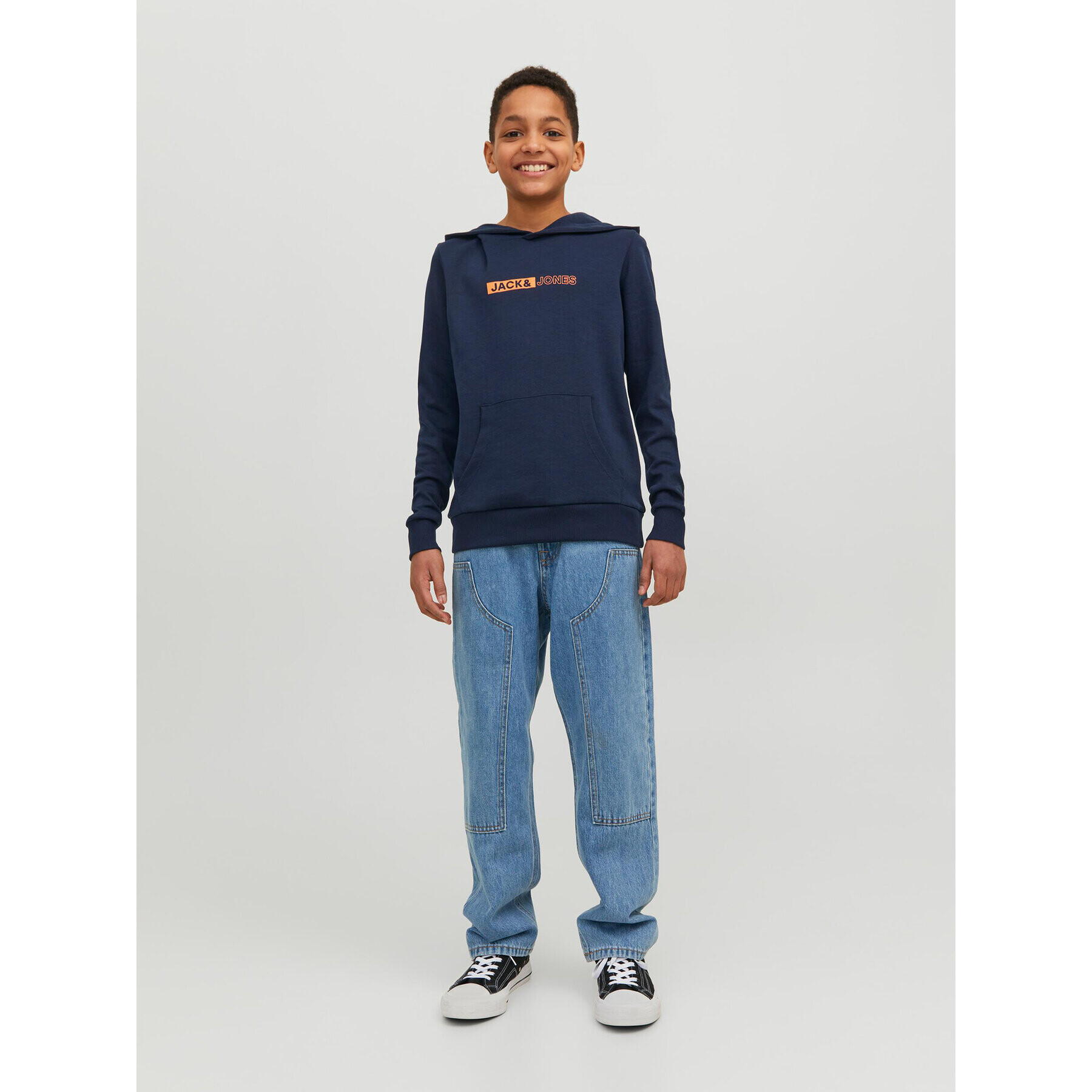 Jack&Jones Junior Суитшърт 12225210 Тъмносин Regular Fit - Pepit.bg