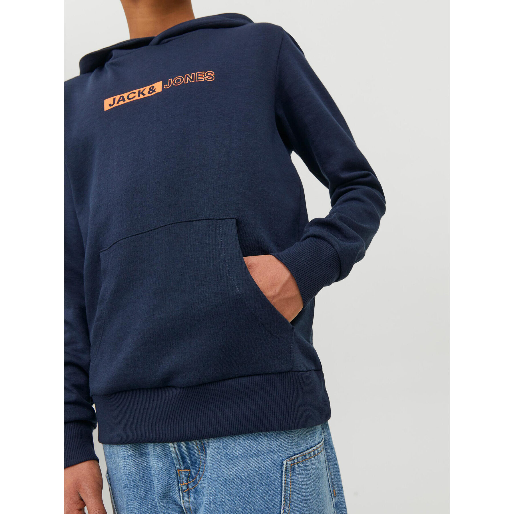 Jack&Jones Junior Суитшърт 12225210 Тъмносин Regular Fit - Pepit.bg