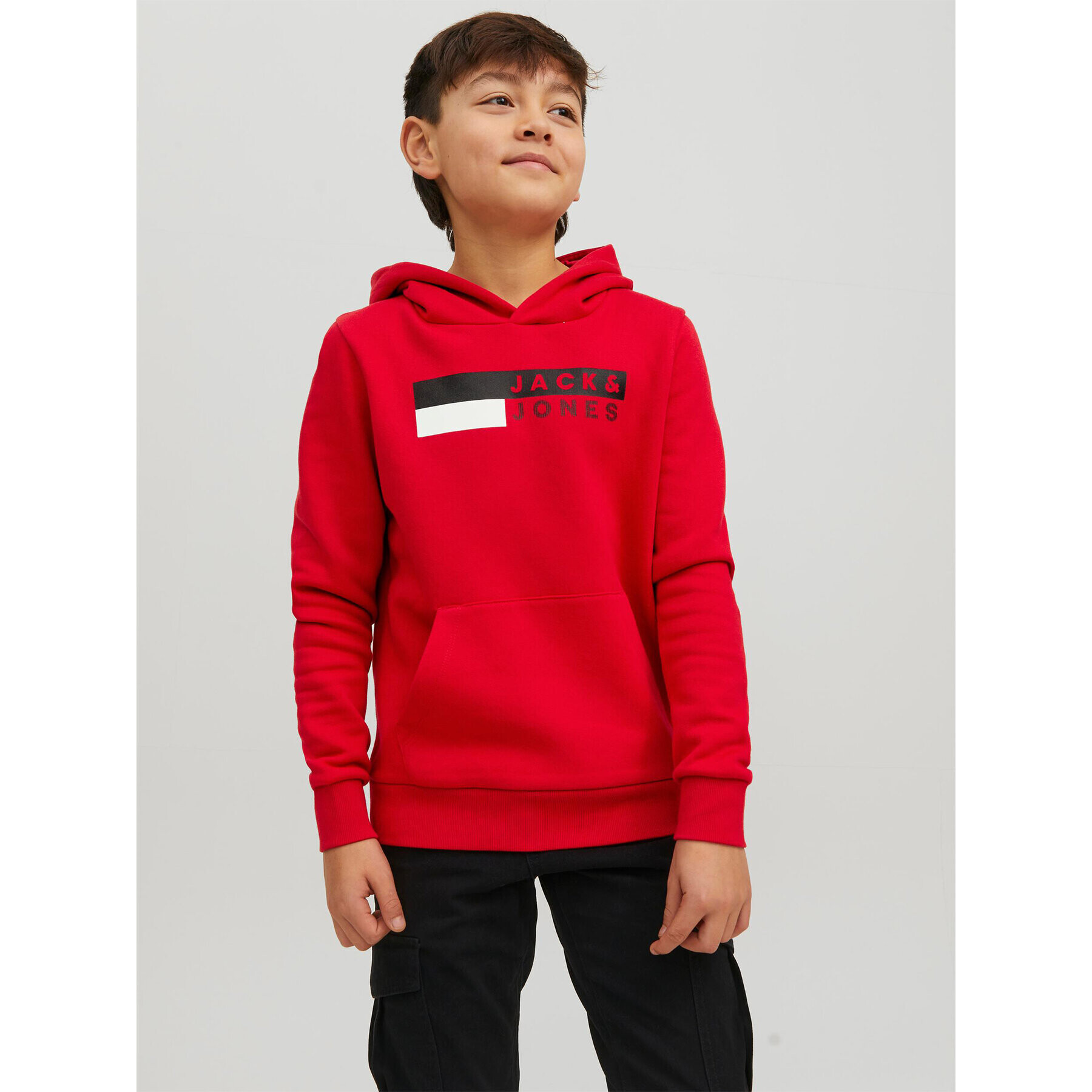 Jack&Jones Junior Суитшърт 12231372 Червен Regular Fit - Pepit.bg