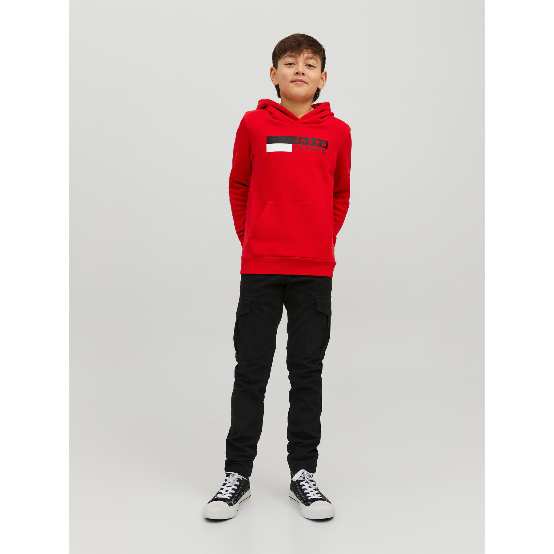 Jack&Jones Junior Суитшърт 12231372 Червен Regular Fit - Pepit.bg