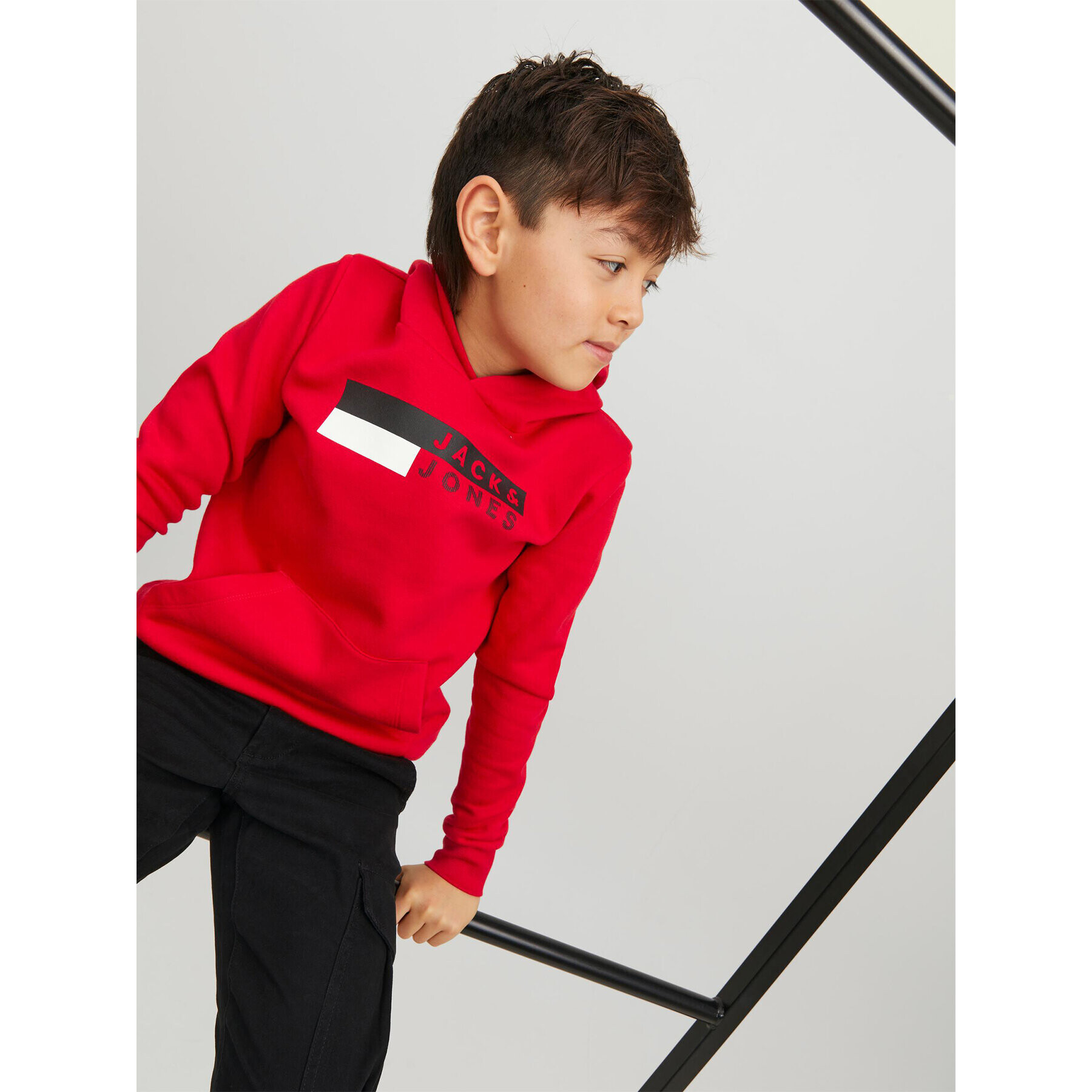 Jack&Jones Junior Суитшърт 12231372 Червен Regular Fit - Pepit.bg