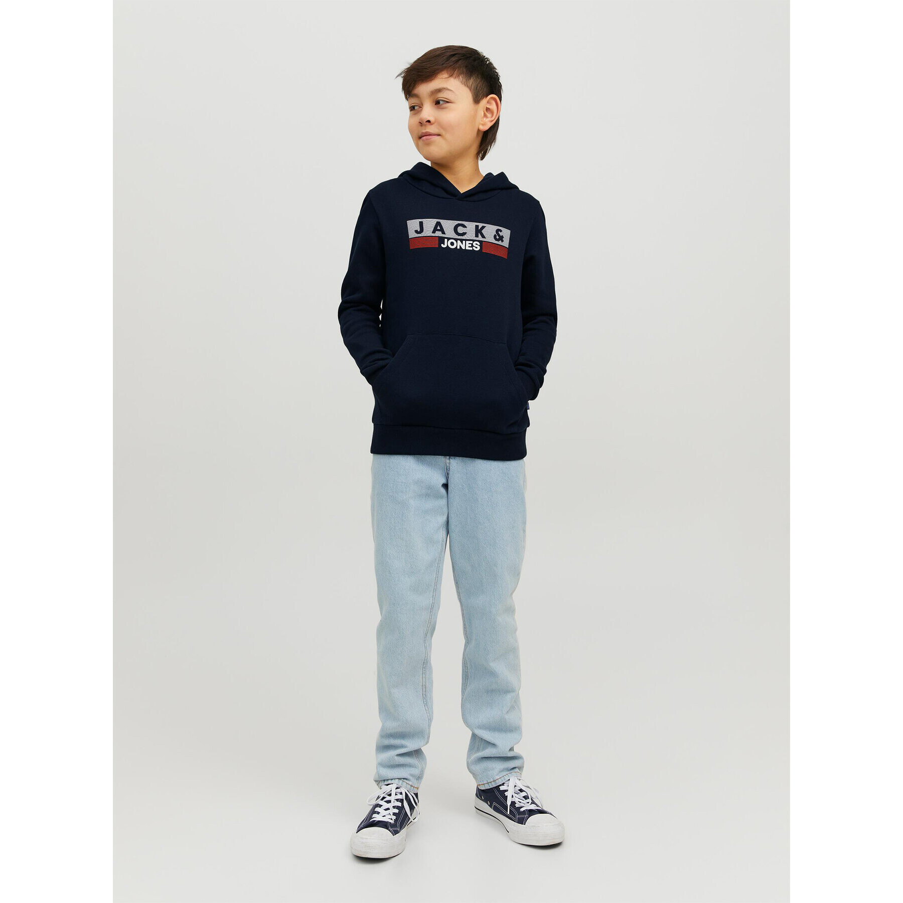 Jack&Jones Junior Суитшърт 12231372 Тъмносин Regular Fit - Pepit.bg