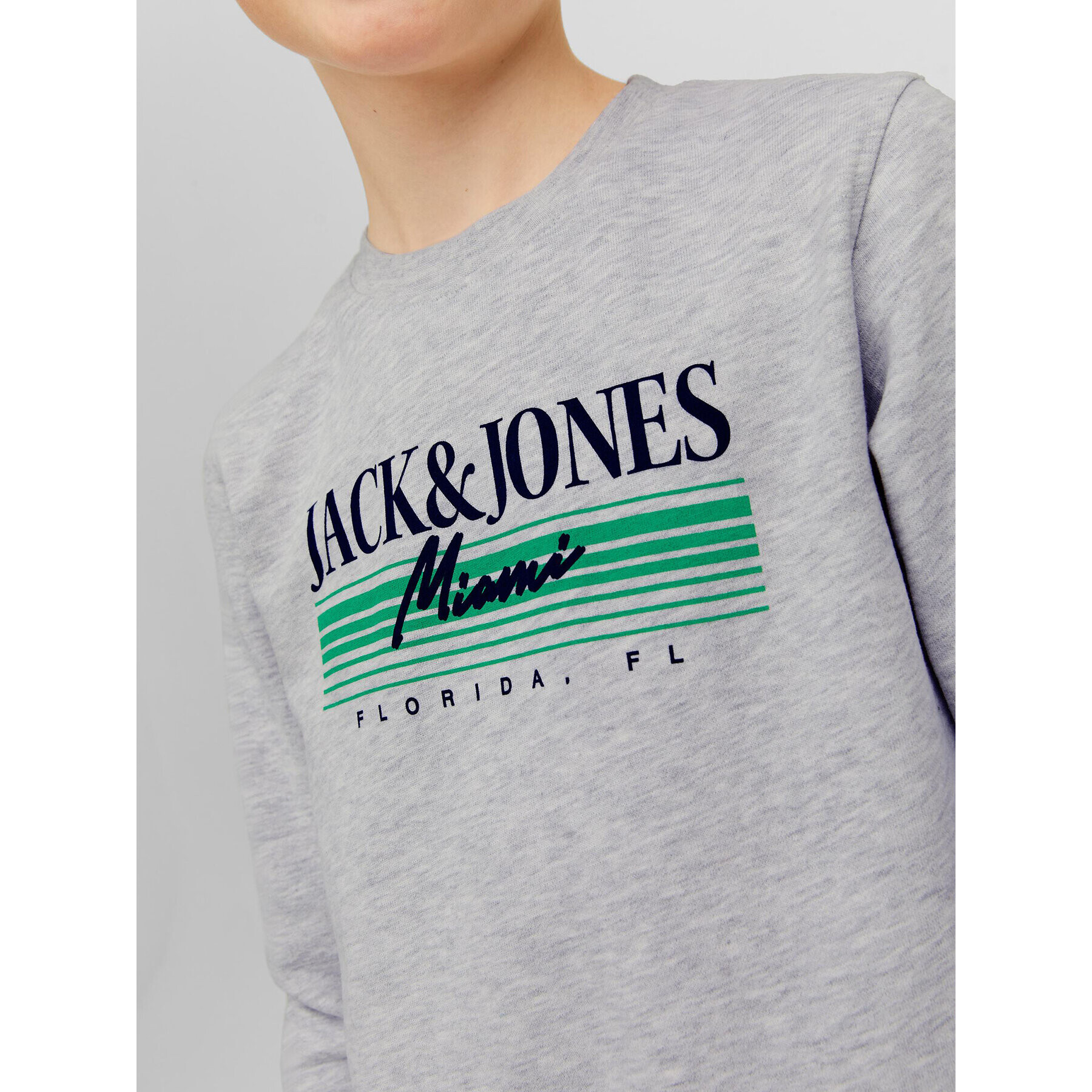 Jack&Jones Junior Суитшърт 12235502 Сив Standard Fit - Pepit.bg