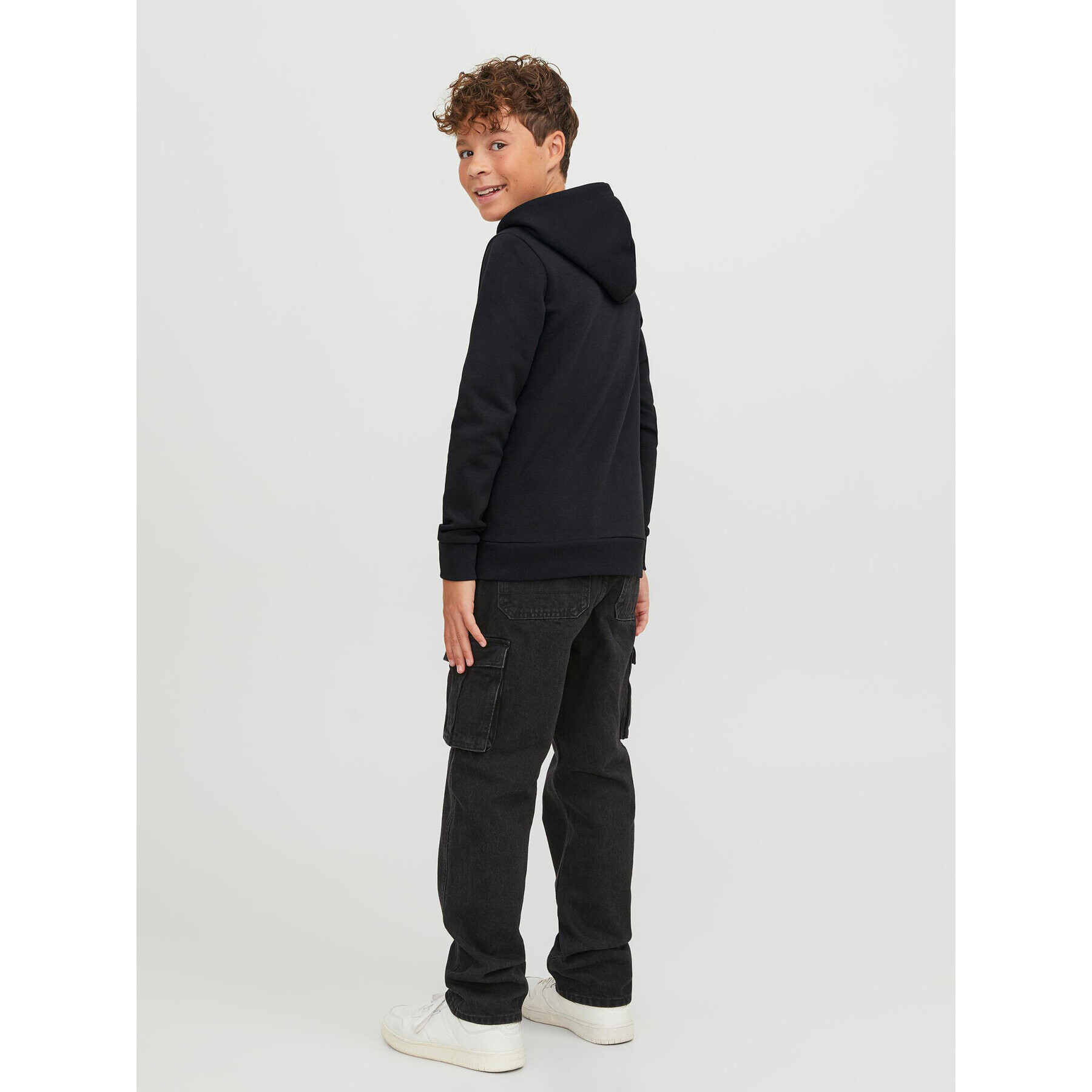 Jack&Jones Junior Суитшърт 12237105 Черен Regular Fit - Pepit.bg
