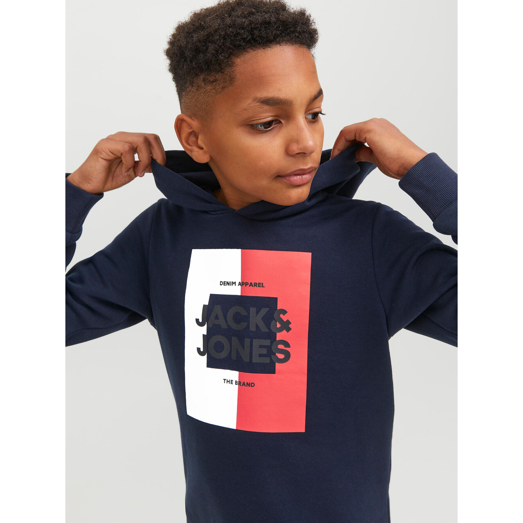 Jack&Jones Junior Суитшърт 12237105 Тъмносин Regular Fit - Pepit.bg