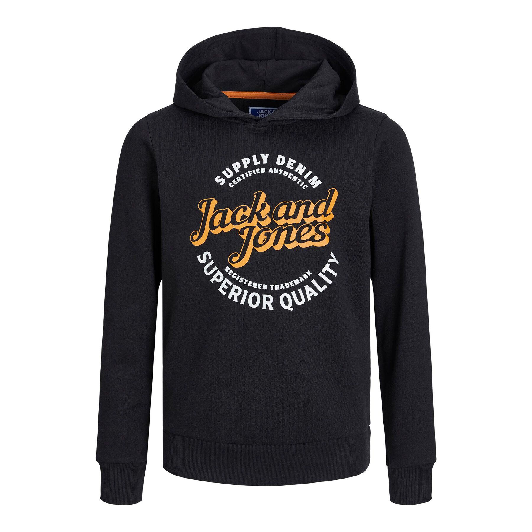 Jack&Jones Junior Суитшърт 12237112 Черен Regular Fit - Pepit.bg