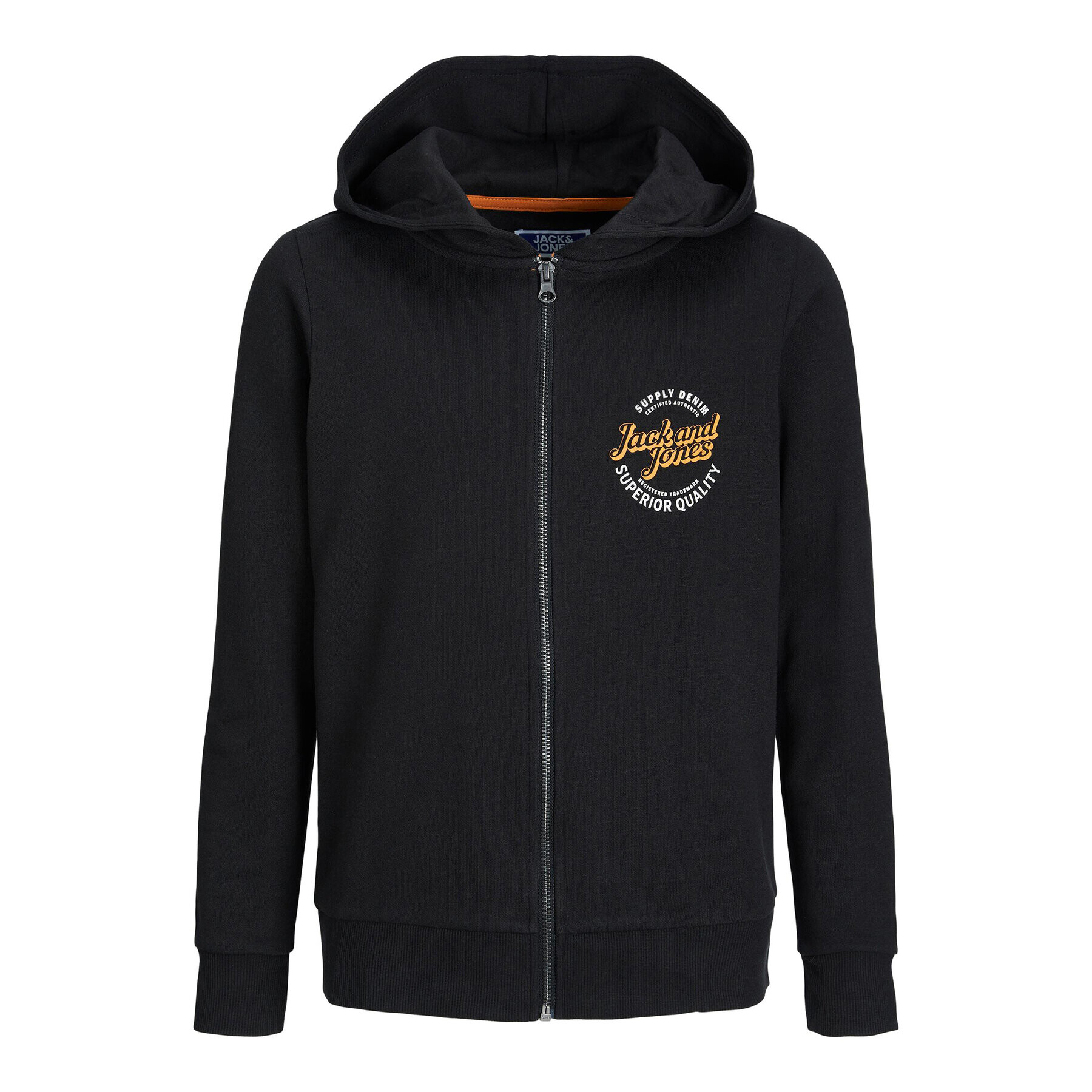 Jack&Jones Junior Суитшърт 12237117 Черен Regular Fit - Pepit.bg