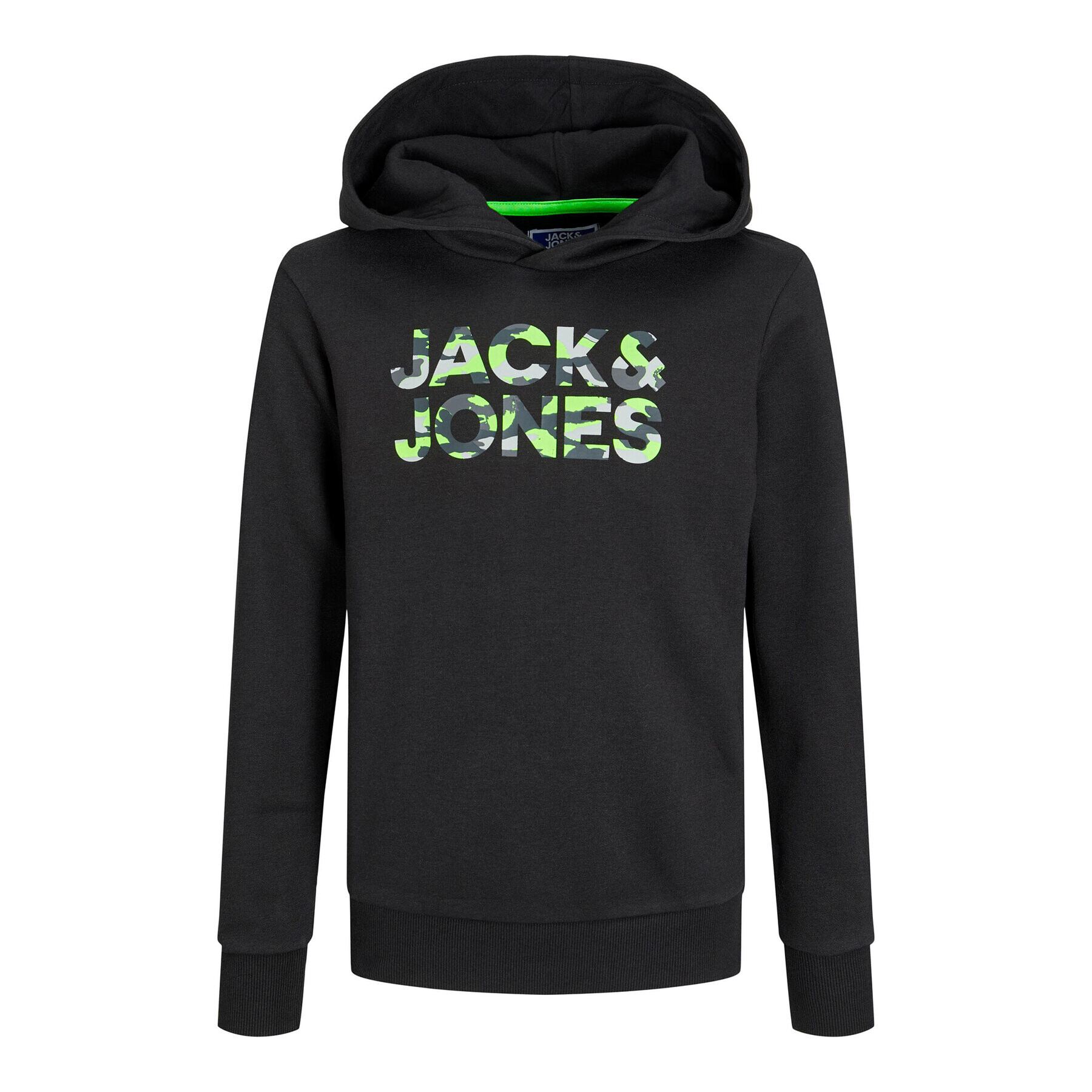 Jack&Jones Junior Суитшърт 12237172 Черен Regular Fit - Pepit.bg