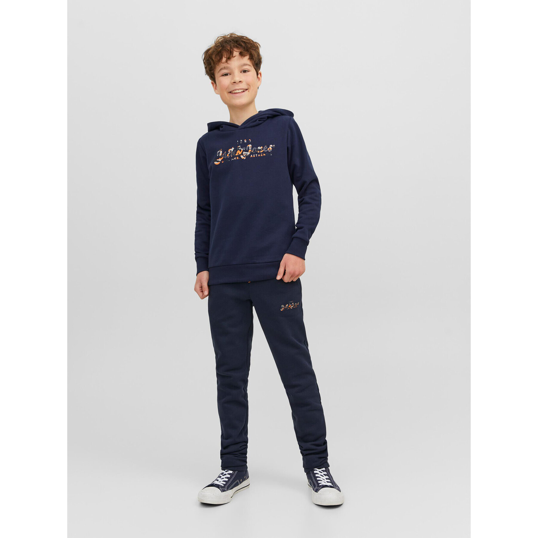 Jack&Jones Junior Суитшърт 12237172 Тъмносин Regular Fit - Pepit.bg