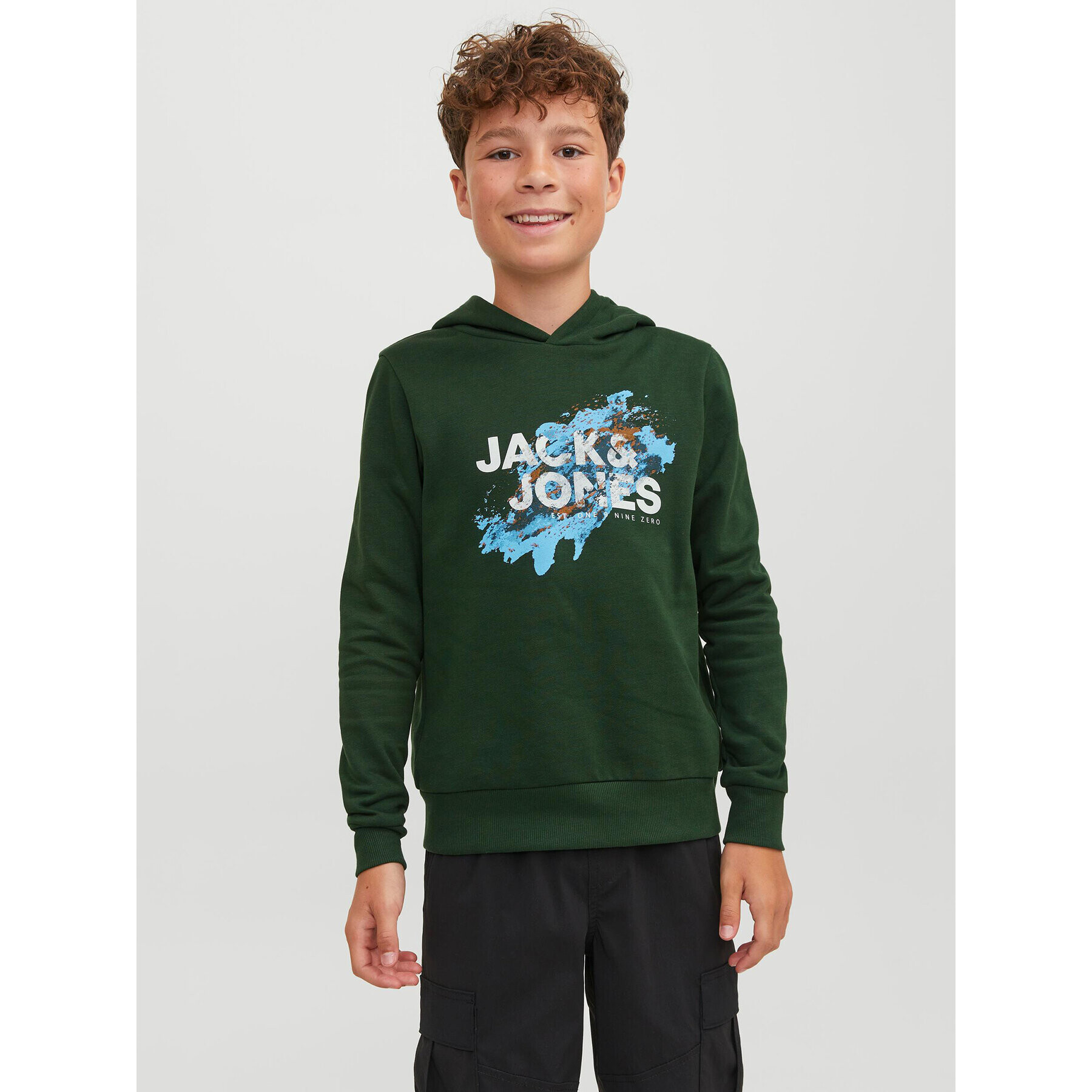 Jack&Jones Junior Суитшърт 12237210 Зелен Regular Fit - Pepit.bg