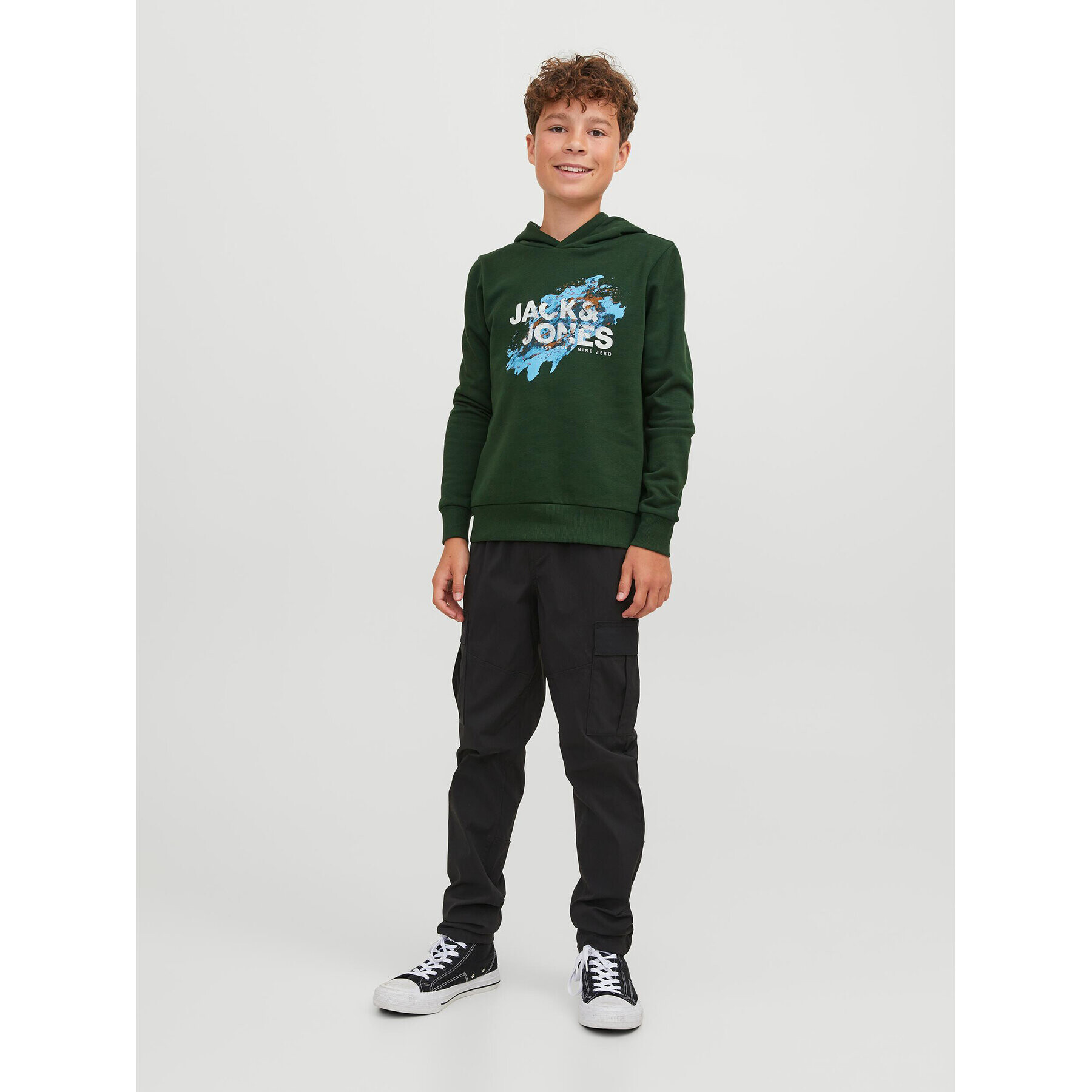 Jack&Jones Junior Суитшърт 12237210 Зелен Regular Fit - Pepit.bg