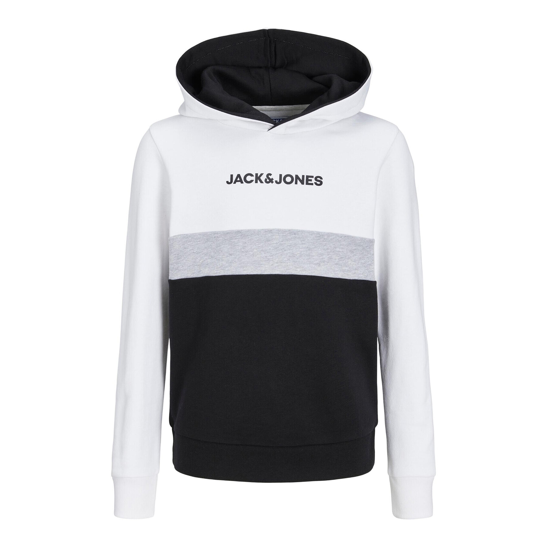 Jack&Jones Junior Суитшърт 12237402 Бял Regular Fit - Pepit.bg