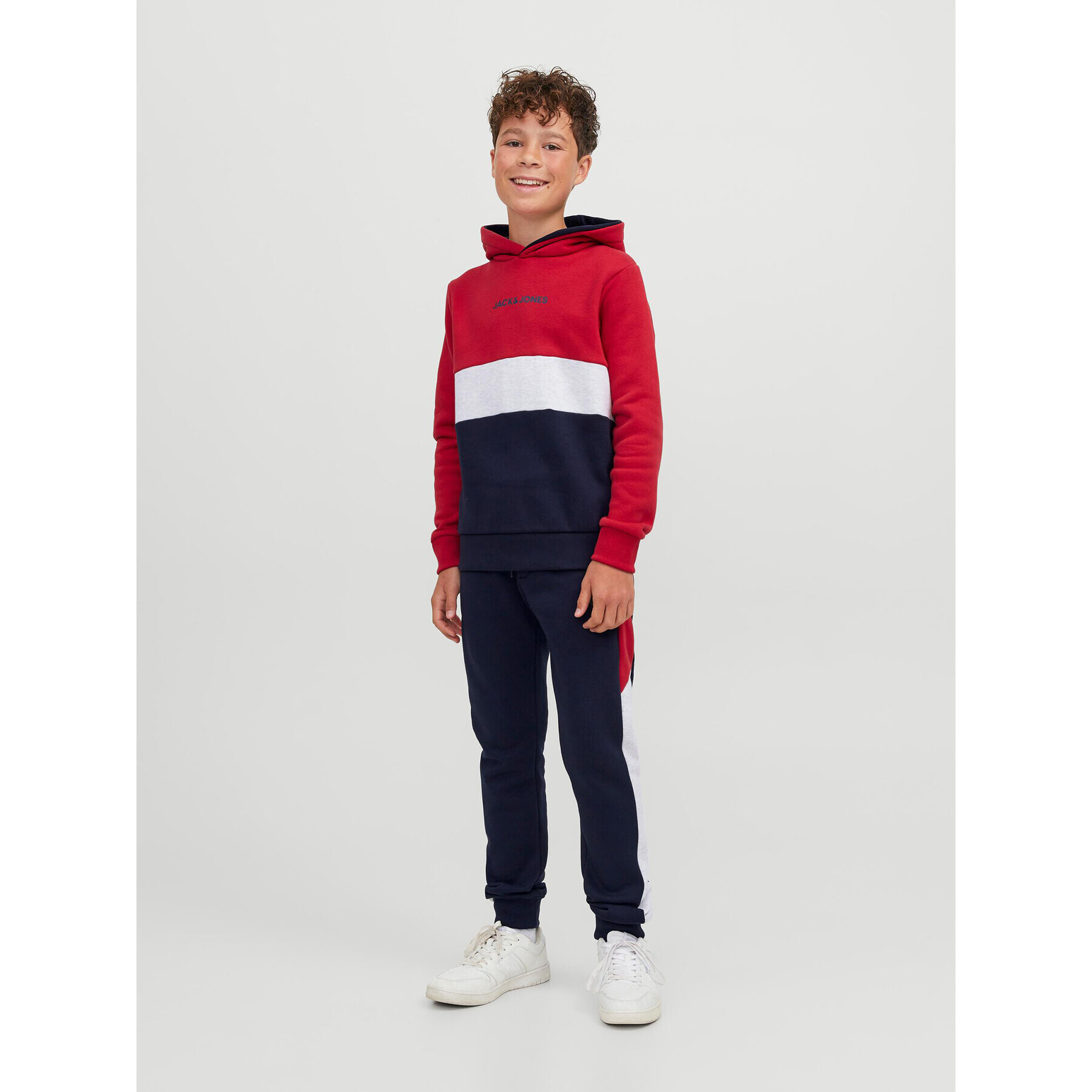 Jack&Jones Junior Суитшърт 12237402 Червен Regular Fit - Pepit.bg