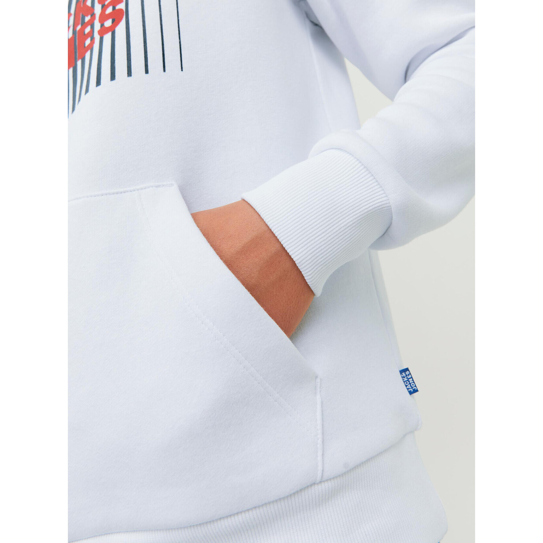 Jack&Jones Junior Суитшърт 12237459 Бял Regular Fit - Pepit.bg