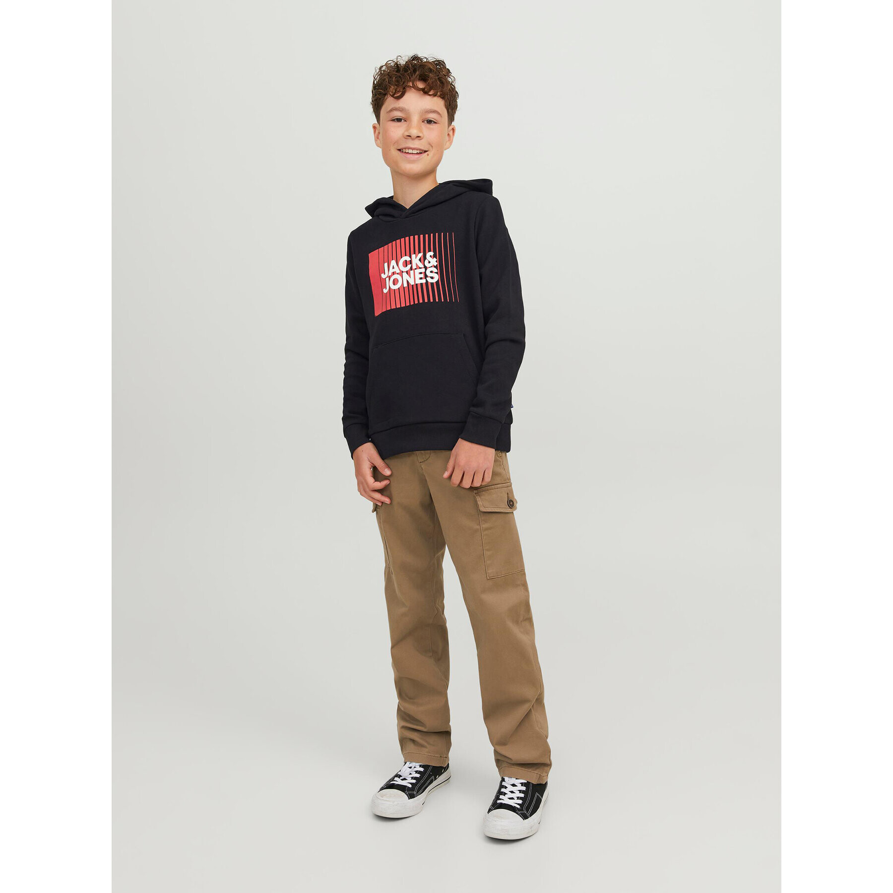 Jack&Jones Junior Суитшърт 12237459 Черен Regular Fit - Pepit.bg