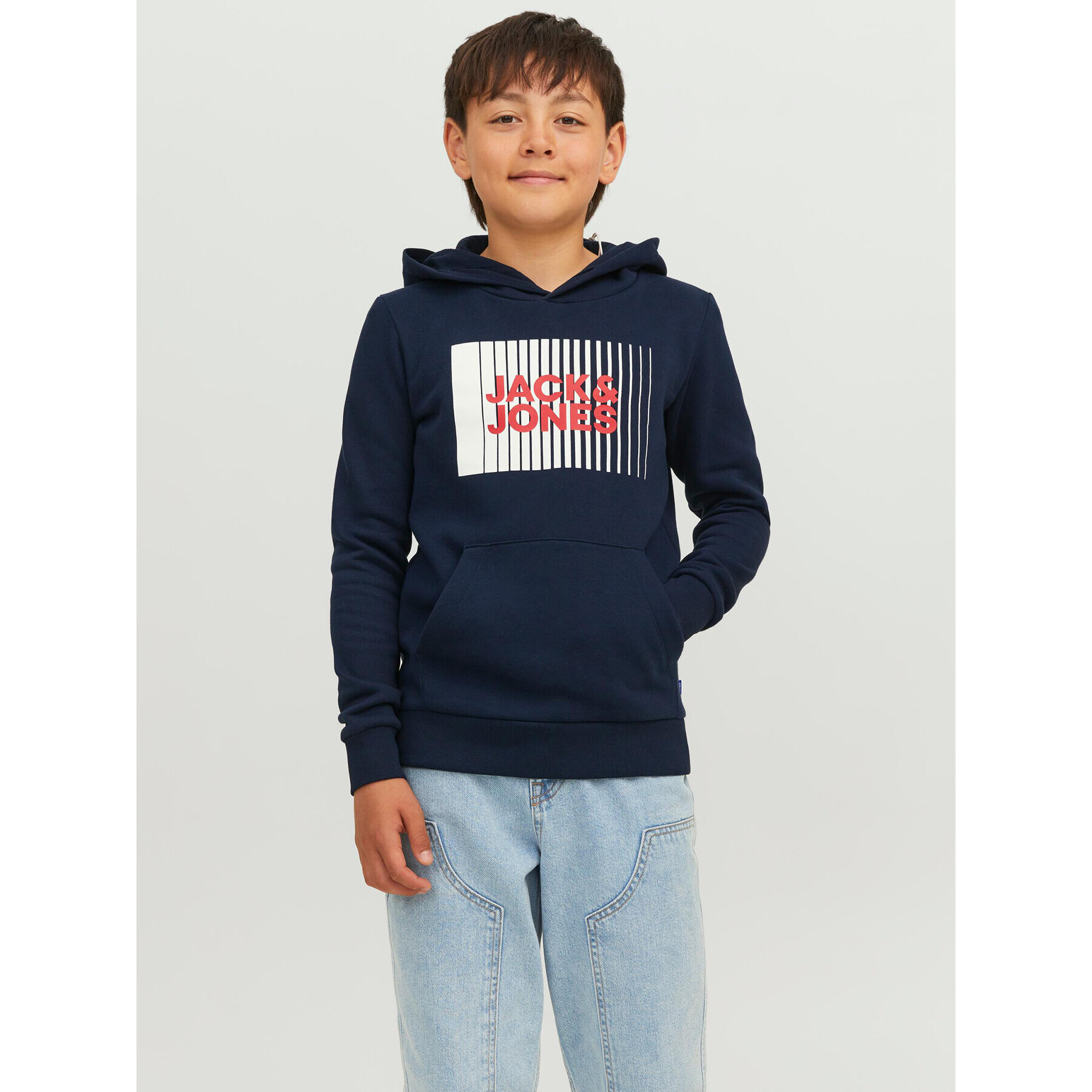 Jack&Jones Junior Суитшърт 12237459 Тъмносин Regular Fit - Pepit.bg