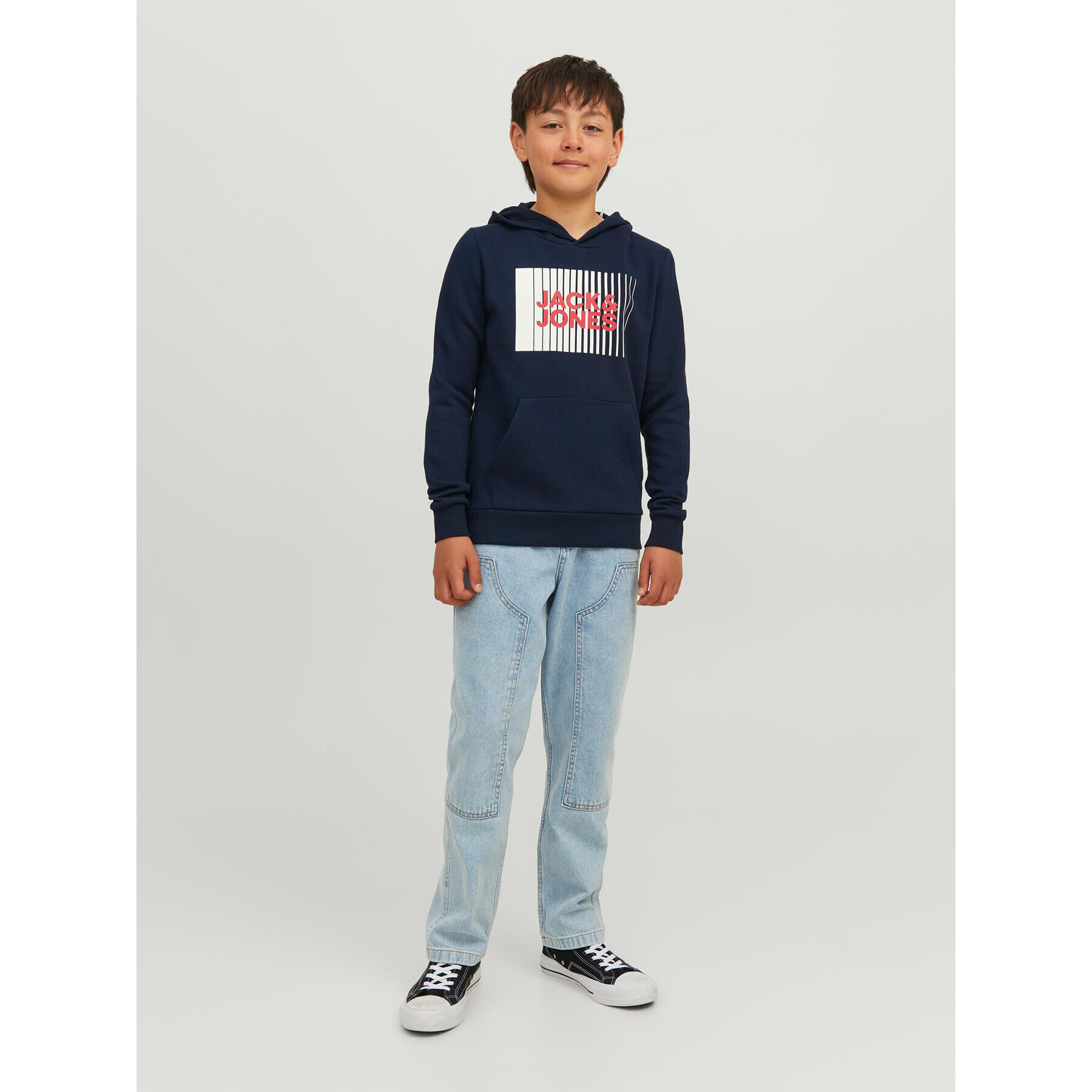 Jack&Jones Junior Суитшърт 12237459 Тъмносин Regular Fit - Pepit.bg